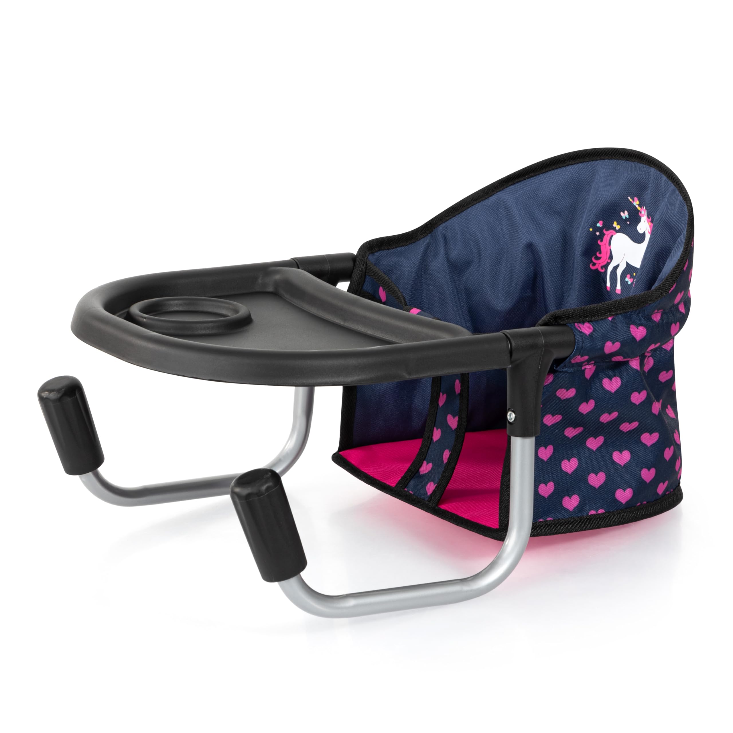 Bayer Design 65954AA Doll's Table seat with Integrated Tray, for Dolls up to 46 cm, blue, pink, 36.5 centímetros