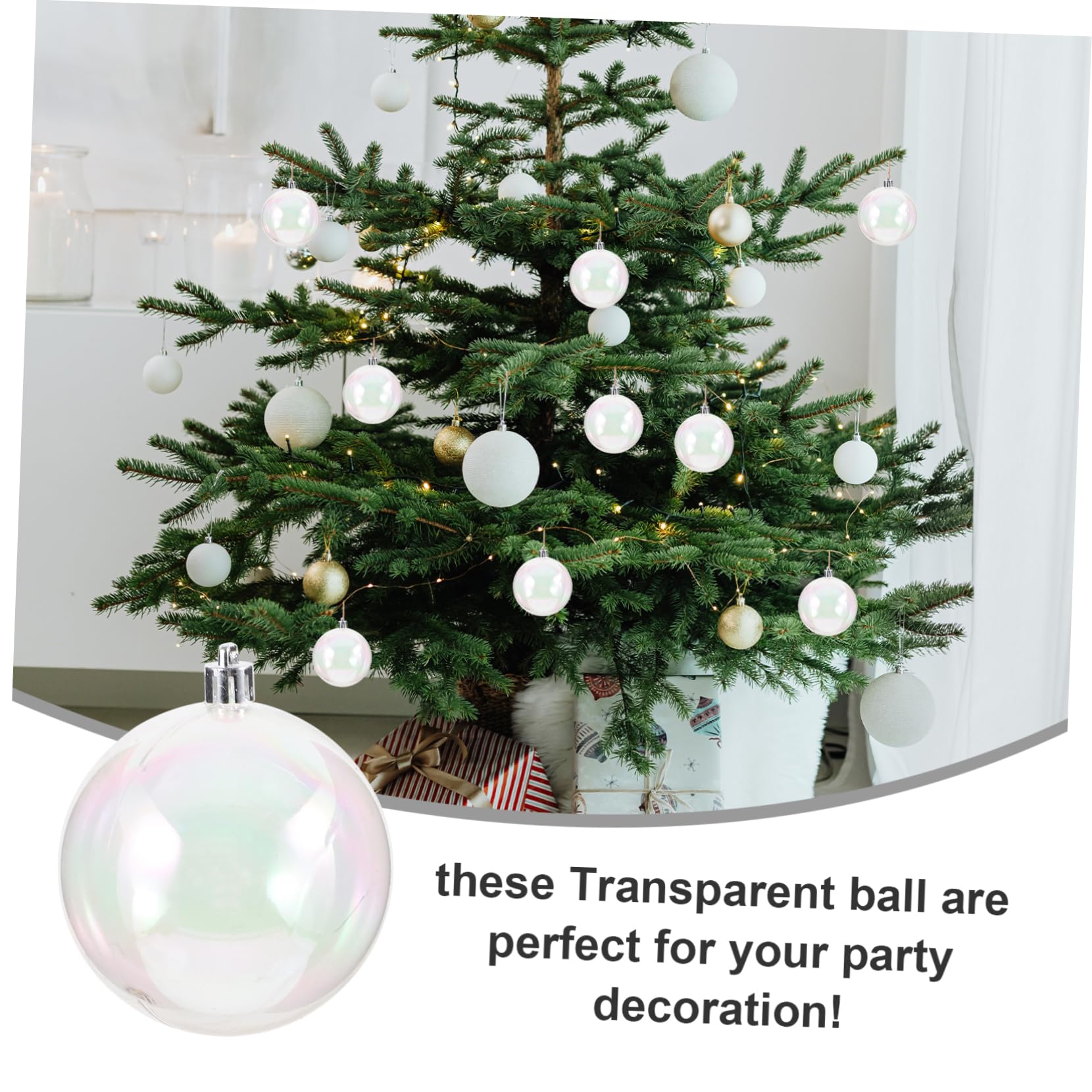 36 Piezas Bola De Burbujas De Adornos Inastillables Bolas De Adornos para Árboles De Navidad Adorno De Vacaciones Decoración Navideña para El Hogar Bolas Claras El Plastico Cabilock