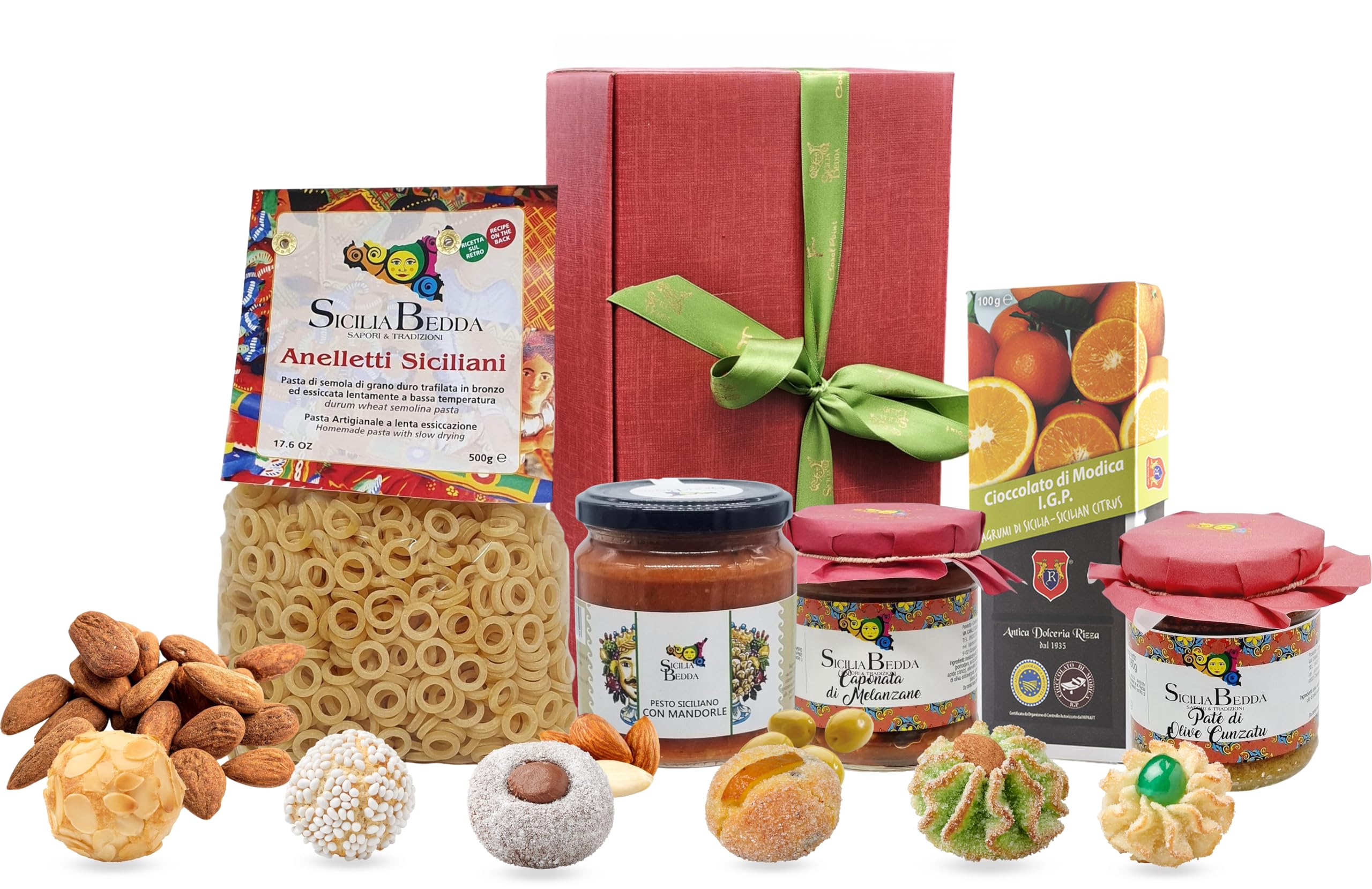 Sicilia Bedda - Box Cesti Natalizi Prodotti Tipici Siciliani - Una Gustosa IDEA REGALO (Box Palermo)