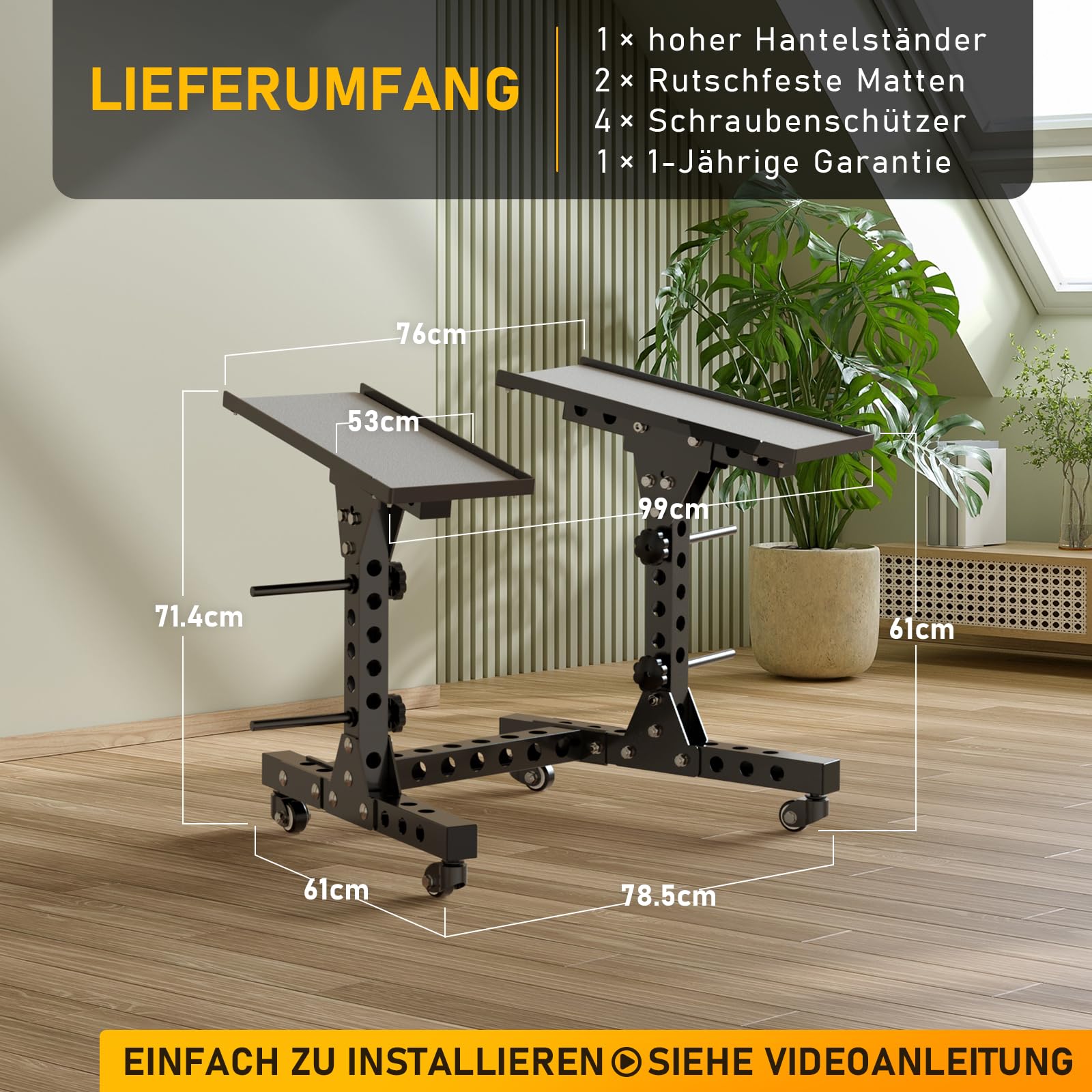 Verstellbares Hantel- und Gewichtsständer | trägt bis zu 200kg, platzsparendes Design für die Organisation Ihres Heim-Fitnessstudios
