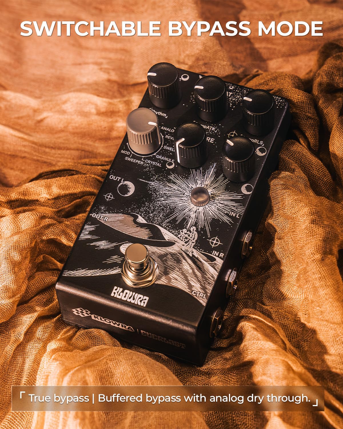 Everlast Delay Pedal für E-Gitarre – Verbesserte 2025-Version Digitales Gitarren-Effektpedal mit 9 Stereo-Delay-Typen, Tap Tempo, True Bypass, Analog Dry-Through, Expression-Pedal-Unterstützung