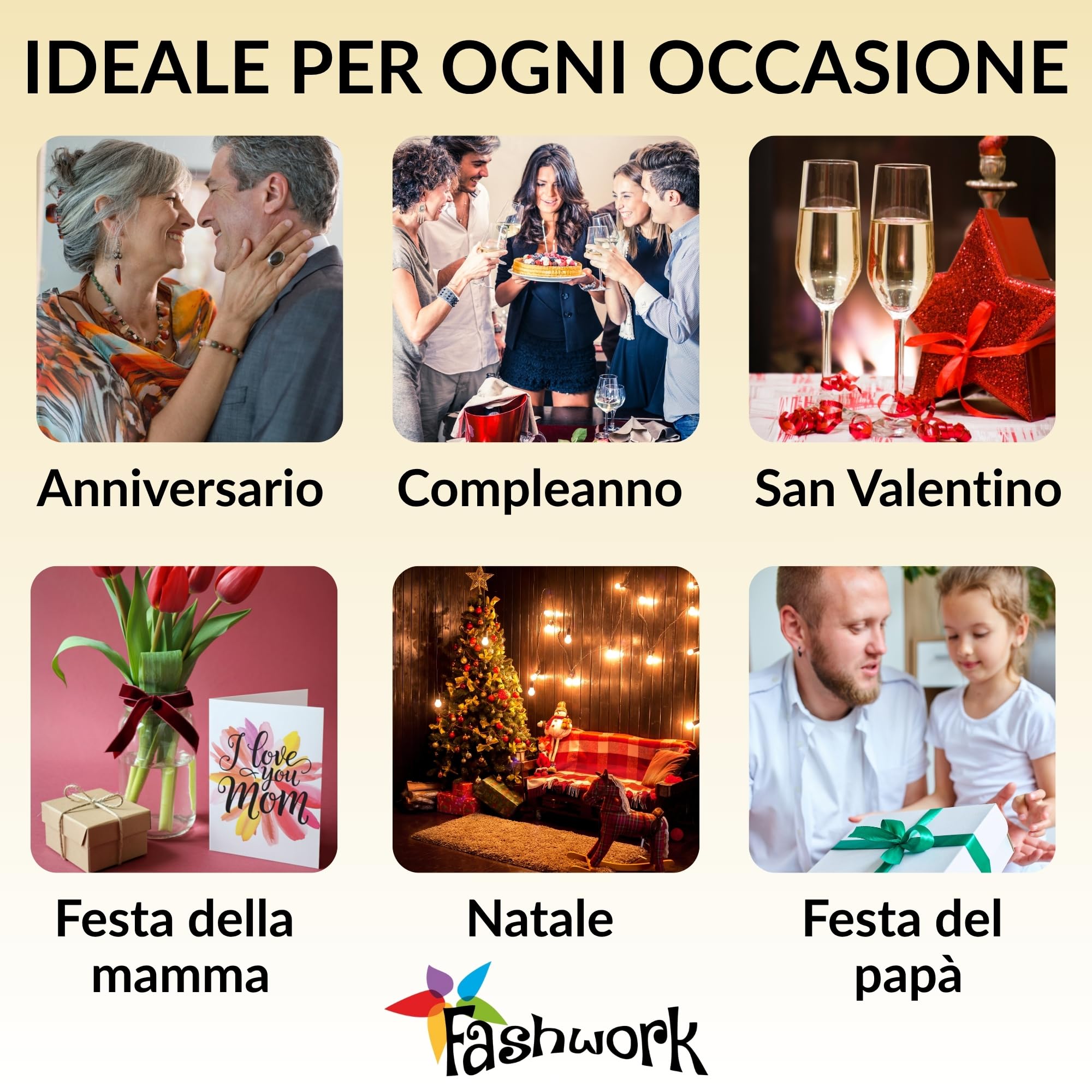 fashwork - Coppia Calici Vino Personalizzabili Palloncini, Calici Personalizzati da 50 cl, bicchieri vino rosso o prosecco - Idee Regalo Anniversario, Regalo Matrimonio e scegli la scatola regalo
