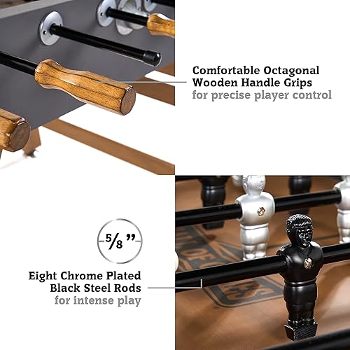 Miniatura 5 de Hall of Games - Mesas de futbolín de múltiples estilos, fútbol con diseños duraderos y elegantes con pelotas de fútbol deportivas de mesa, perfectas