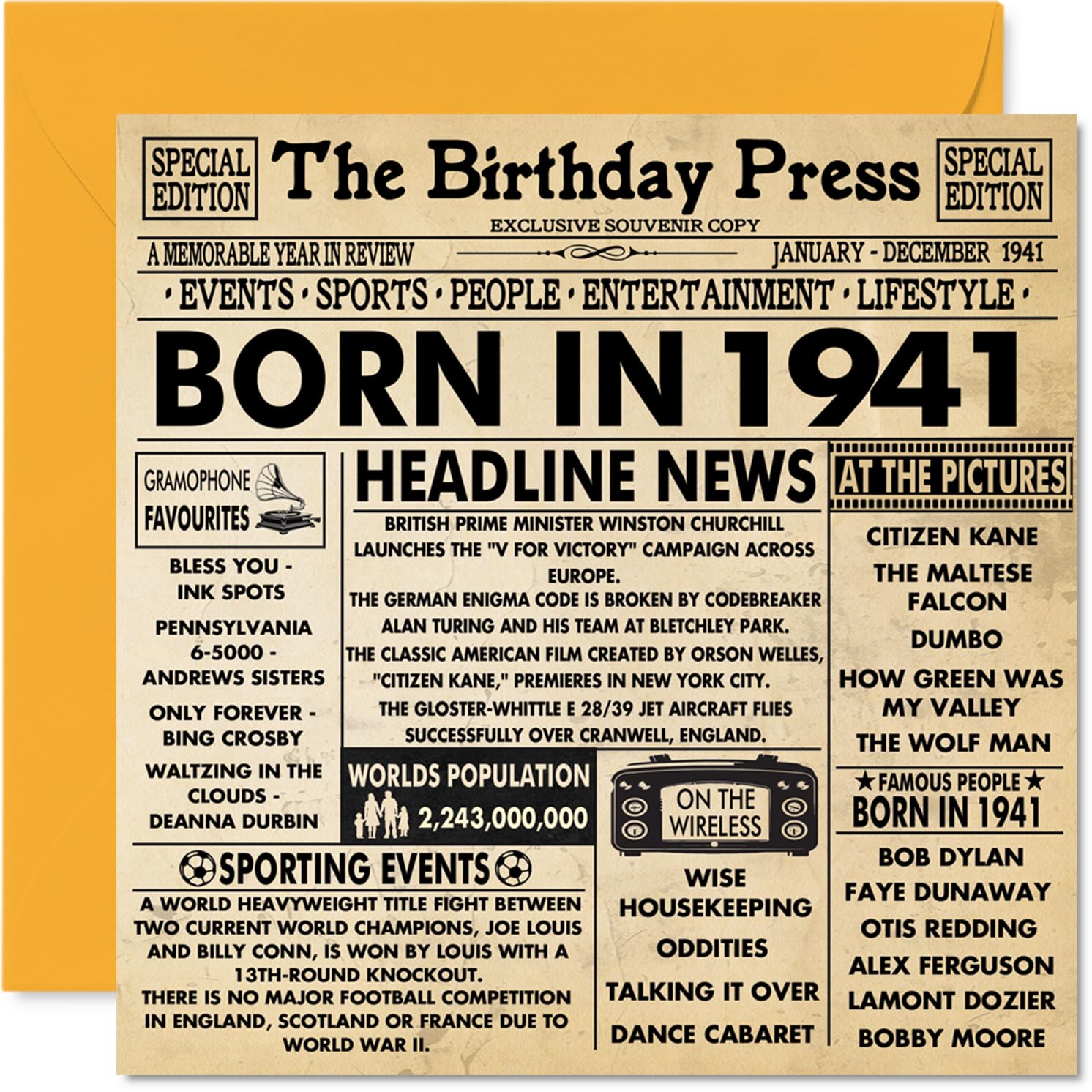 19th Birthday Cards for Men Women - Born In 2007 Newspaper - Happy 19 Birthday Card for Son Daughter Cousin Vintage Retro Back In 2007, 145mm Bday Greeting Cards — view 186