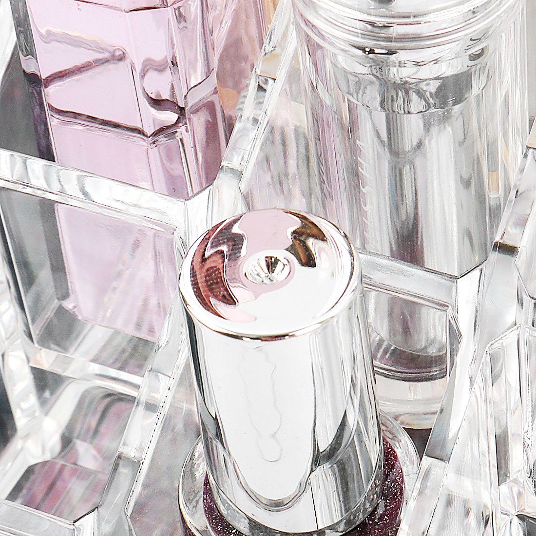Ruilogod Boîte de rangement en acrylique transparent pour cosmétiques, maquillage, rouge à lèvres, pinceaux, bijoux, boîte de présentation avec tiroirs (style 1)