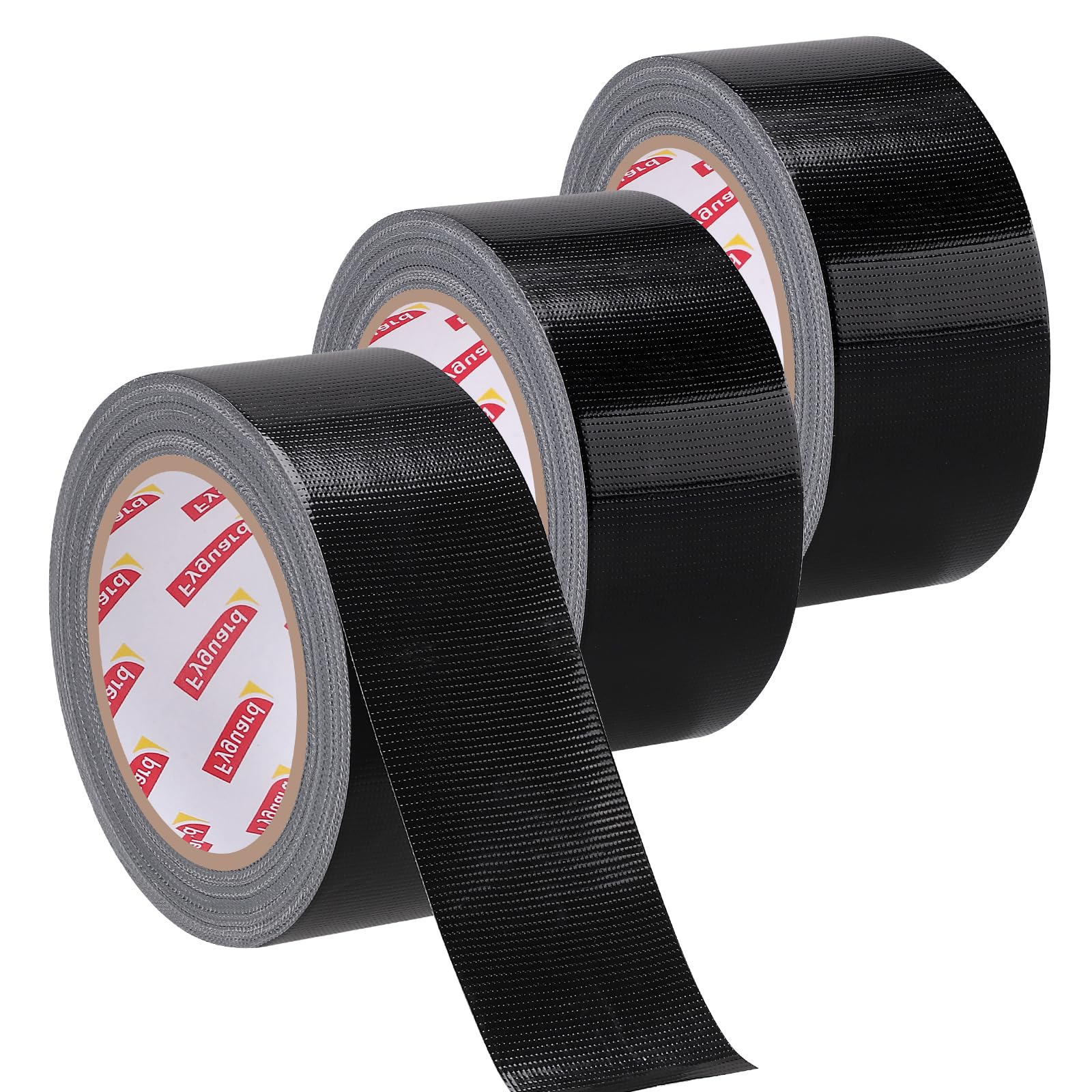 Fyguard 3 Rollen Panzertape Schwarz, 48mm x 28m Schwarzes Gafferband 210μ Wasserdichtes Panzerband Rückstandsfrei für Verschiedene Oberflächen, Reparatur Befestigung Verstärkung (84m insgesamt)