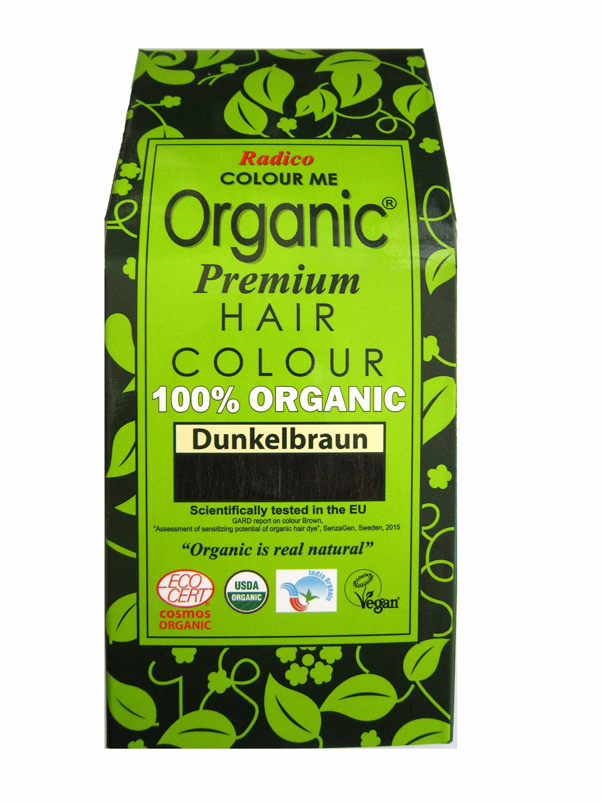 Radico Pflanzenhaarfarbe Dunkelbraun 5 x 100 g