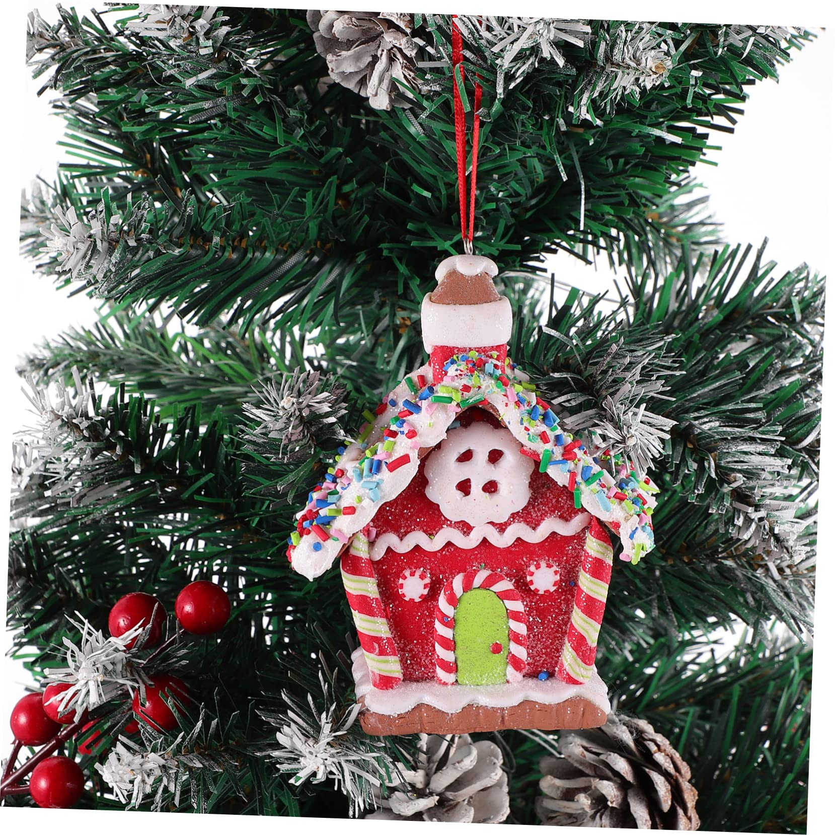 Zerodeko 3 Pezzi Decorazioni Per Lalbero Di Natale Ornamenti Per Lalbero Di Natale Appesi A Forma Di Casa Materiale in Resina Decorazione