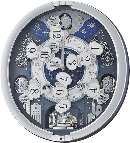 Miniatura 4 de Seiko Melodies in Motion - Reloj de pared, brillante noche estrellada