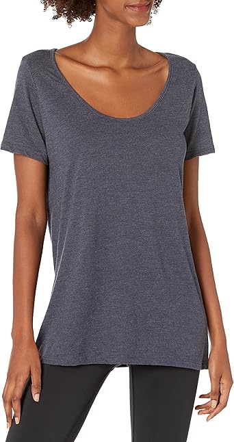 Short Sleeve Scoop Neck Tee T Shirt 