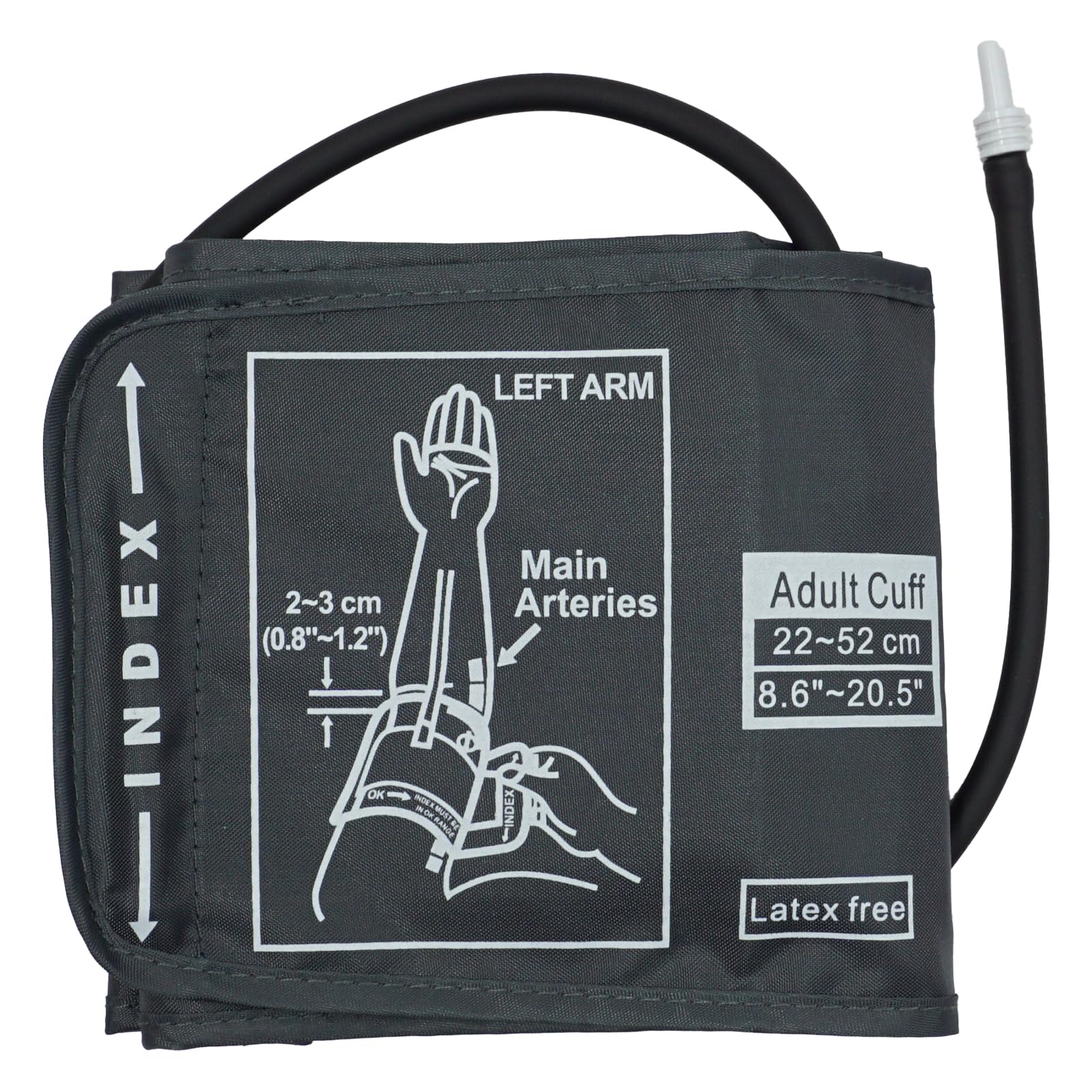 Manguito Tensiometro, Monitor De Presión Arterial Manguito Extra Grande 22-52cm, Cómodo manguito de recambio extragrande, Universales, Compatible con la Mayoría de los Modelos