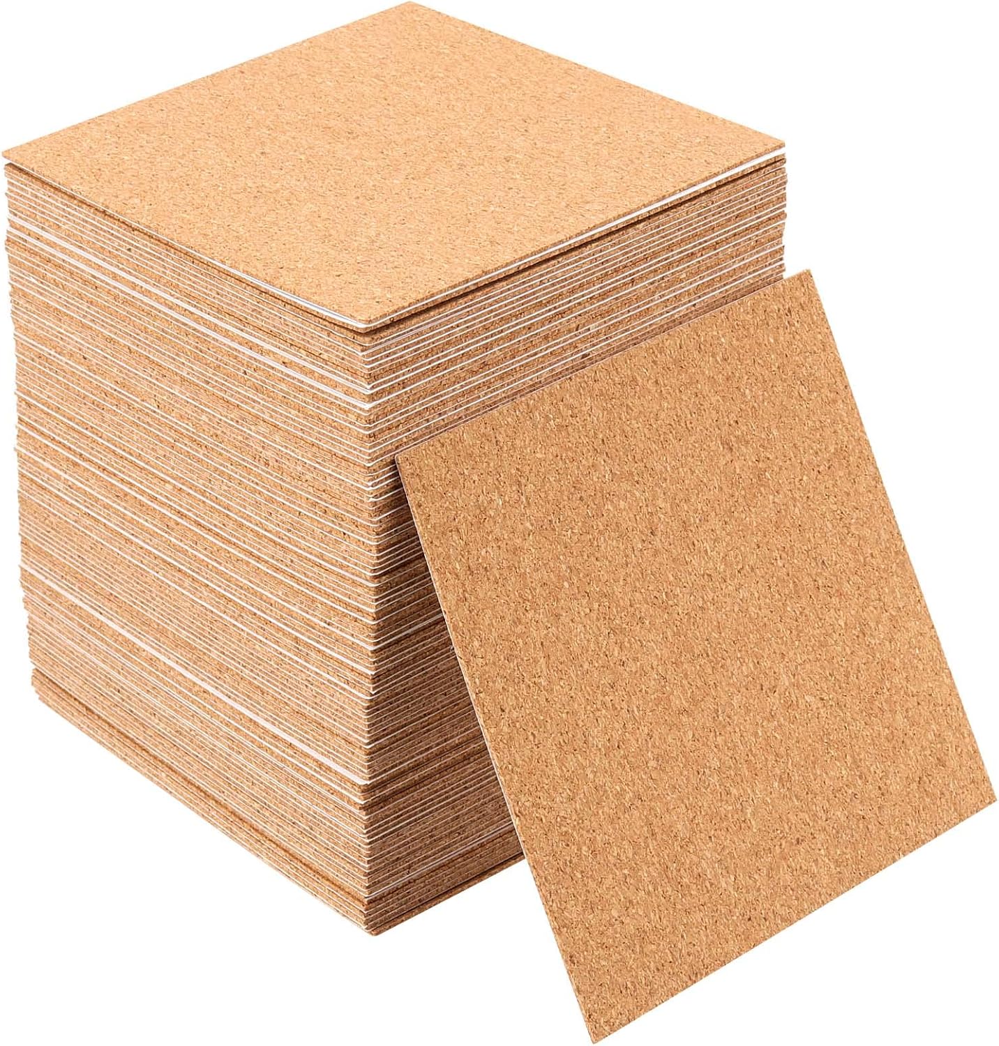 KOHAND 120 Pcs 4 x 4 Inch Self Adhesive Cork Squares, Self Adhesive