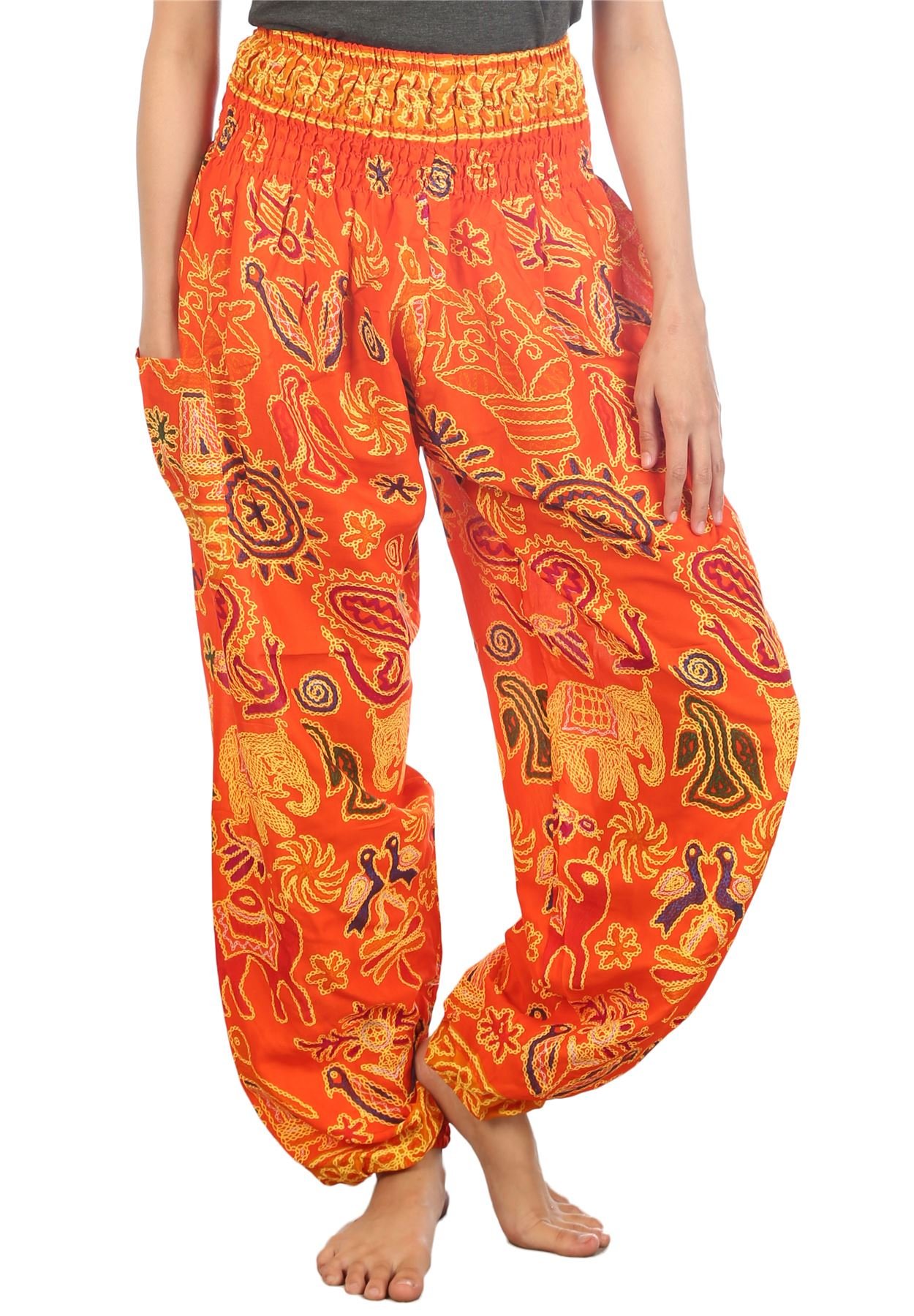 Lofbaz Harem Pants for Women Yoga Boho Hippie Clothing Womens Palazzo Bohemian Pajama Trousers Beach Indian Gypsy Genie Clothes — view 65