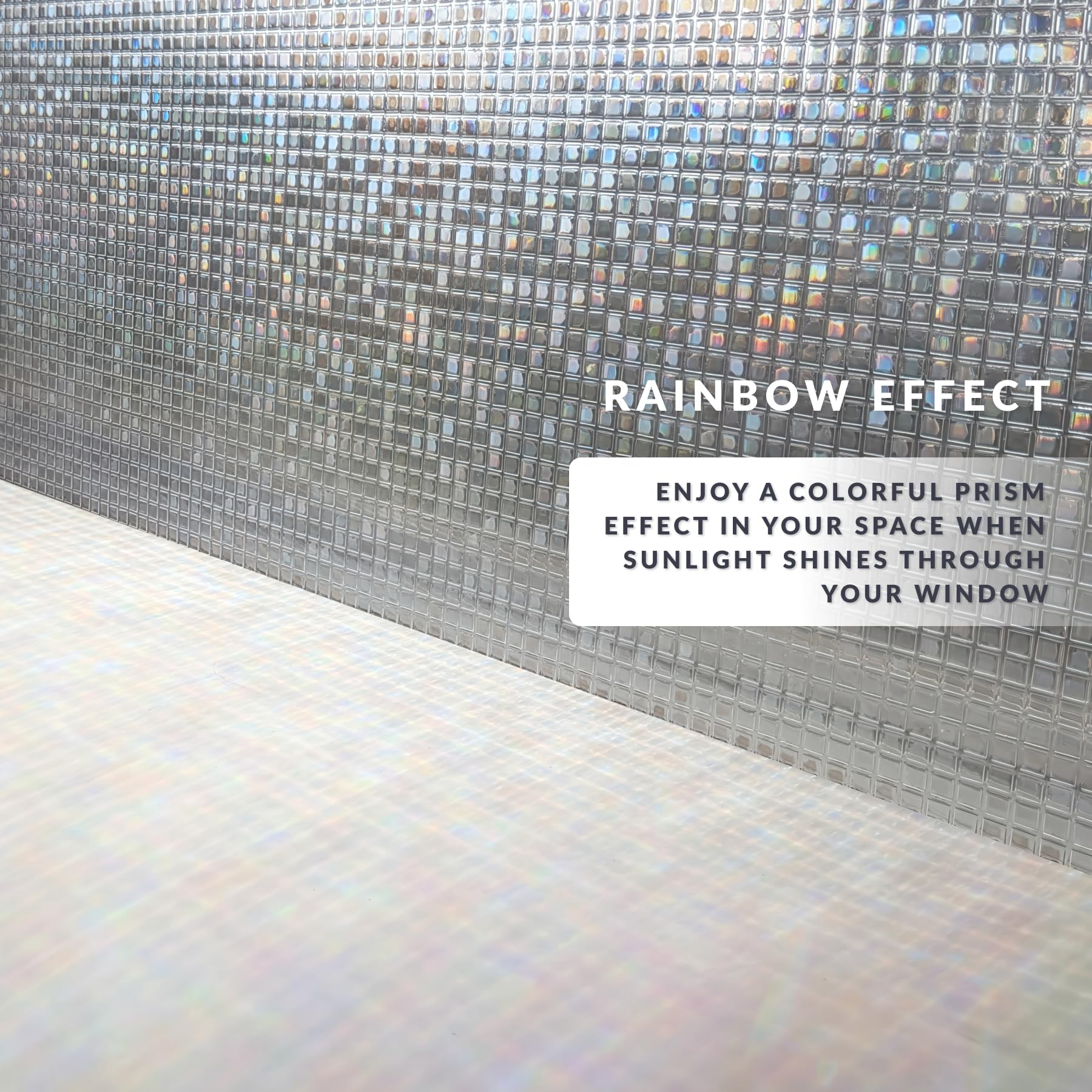 Artscape Sichtschutzfolie für Fenster mit Regenbogeneffekten, dekoratives Regenbogen-Effekt-Design, statische Haftung, blockiert Blicke, kein Licht, UV-Schutz, einfache Selbstmontage, 80 x 183 cm