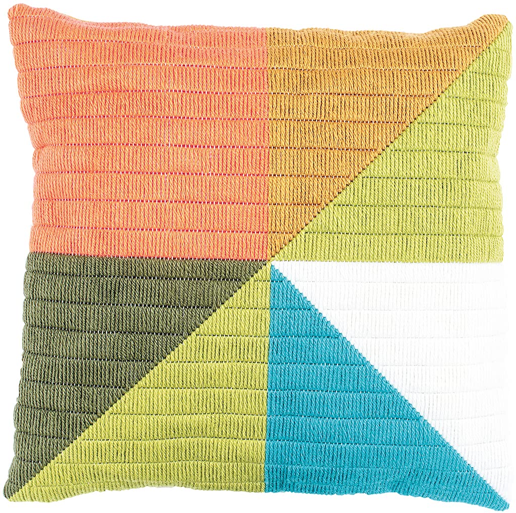 Broderie point lancé kit débutant facile pour coussin 40x40