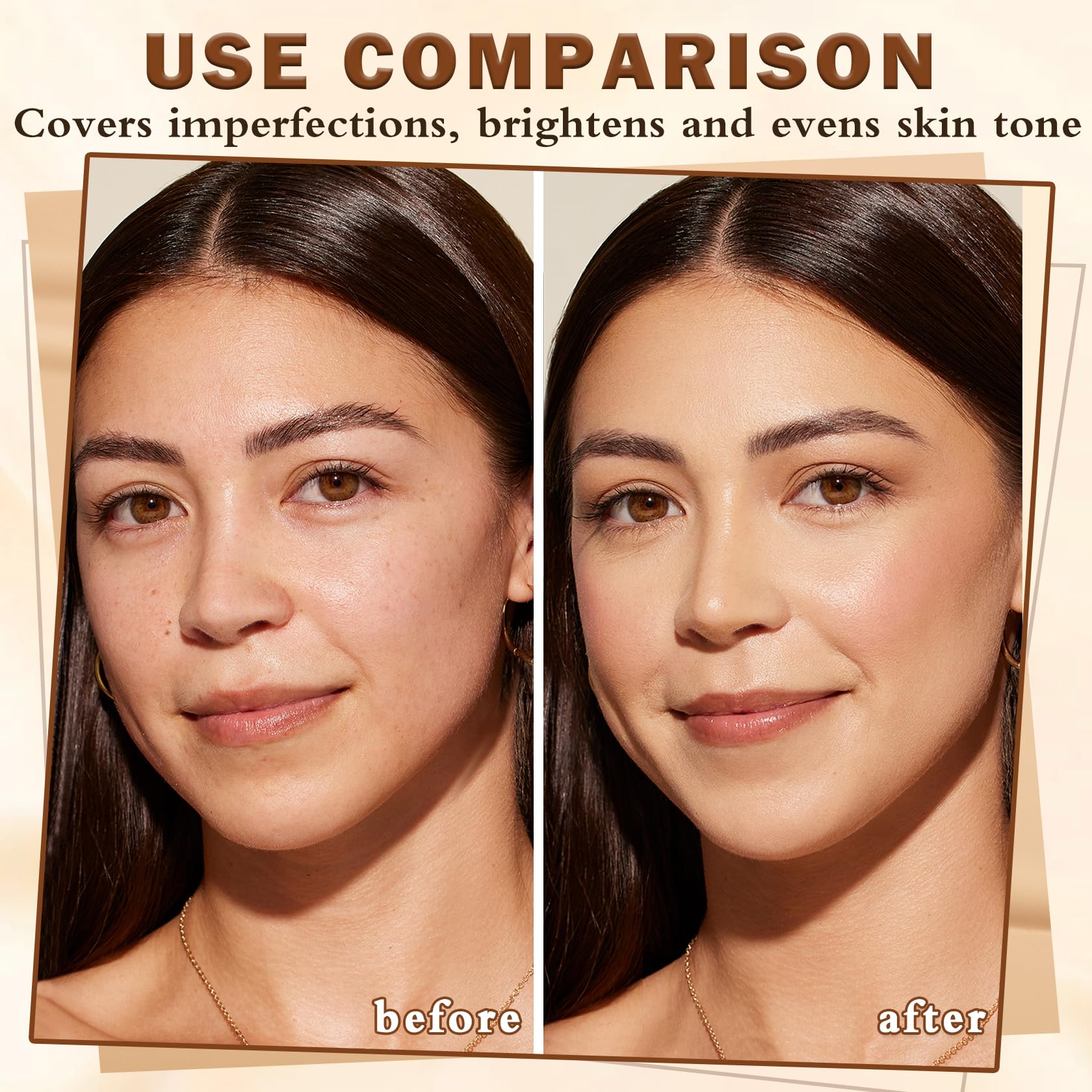 Magic Minerals Make-up-Grundierung mit Airbrush, seidige und modulare Abdeckung, feuchtigkeitsspendende Formel für weiche und strahlende Haut (Nude 03)