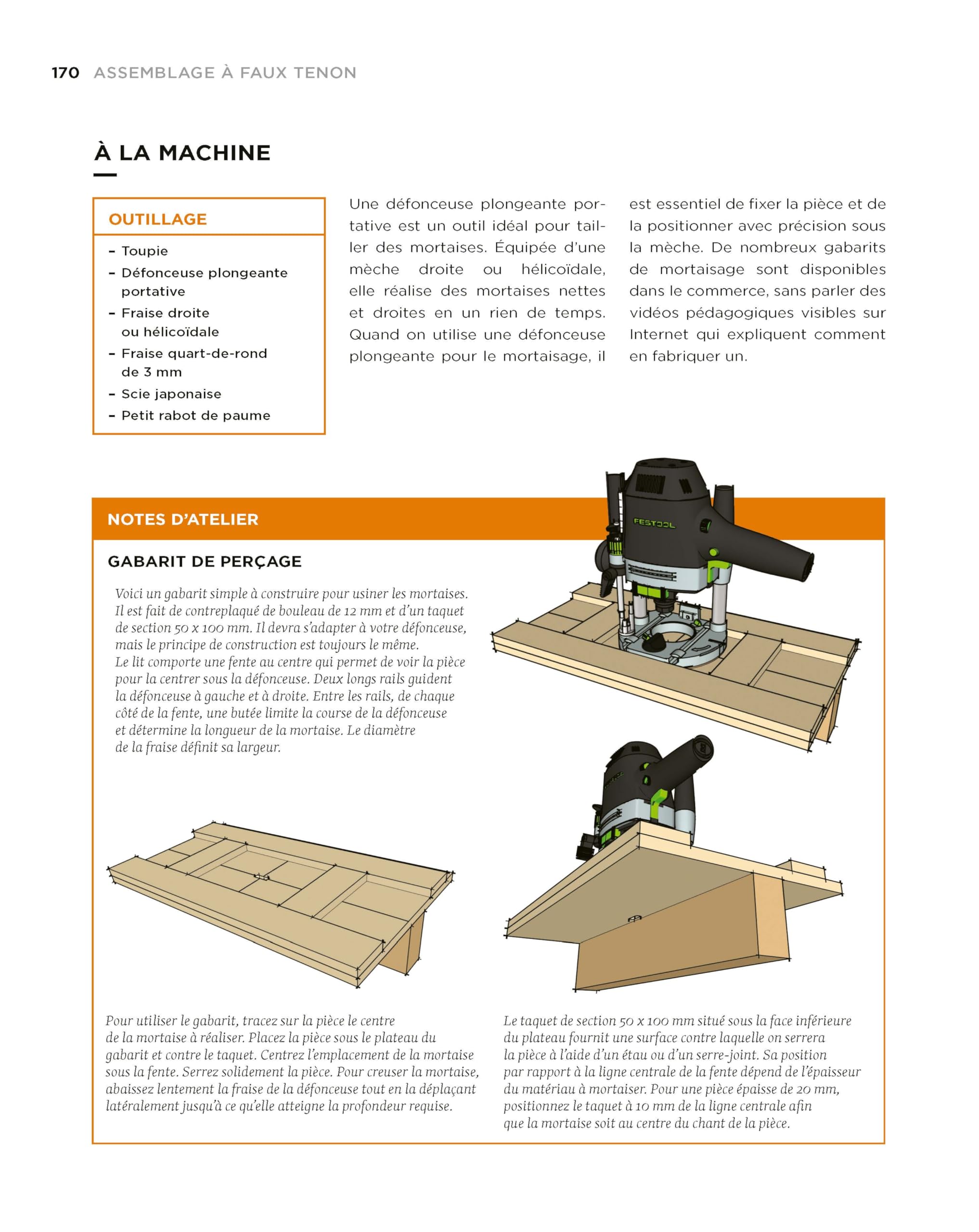 Assemblages de menuiserie: Outils à main et machines