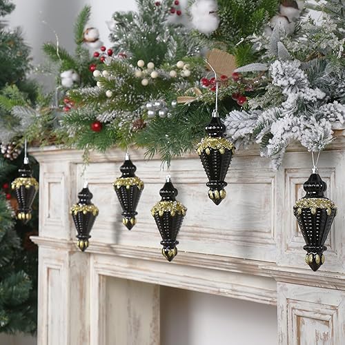 Miniatura 4 de RoseCraft Juego de adornos de Navidad, bolas de Navidad inastillables de plástico de 5.75 pulgadas, adornos colgantes para decoración de árbol de