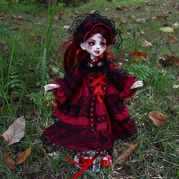 Original 1/6 Anime Doll Gothic Princess, 30cm Ball Jointed Doll with Hand-Painted Face, Dark Fantasy Art BJD with Full Set Clothes