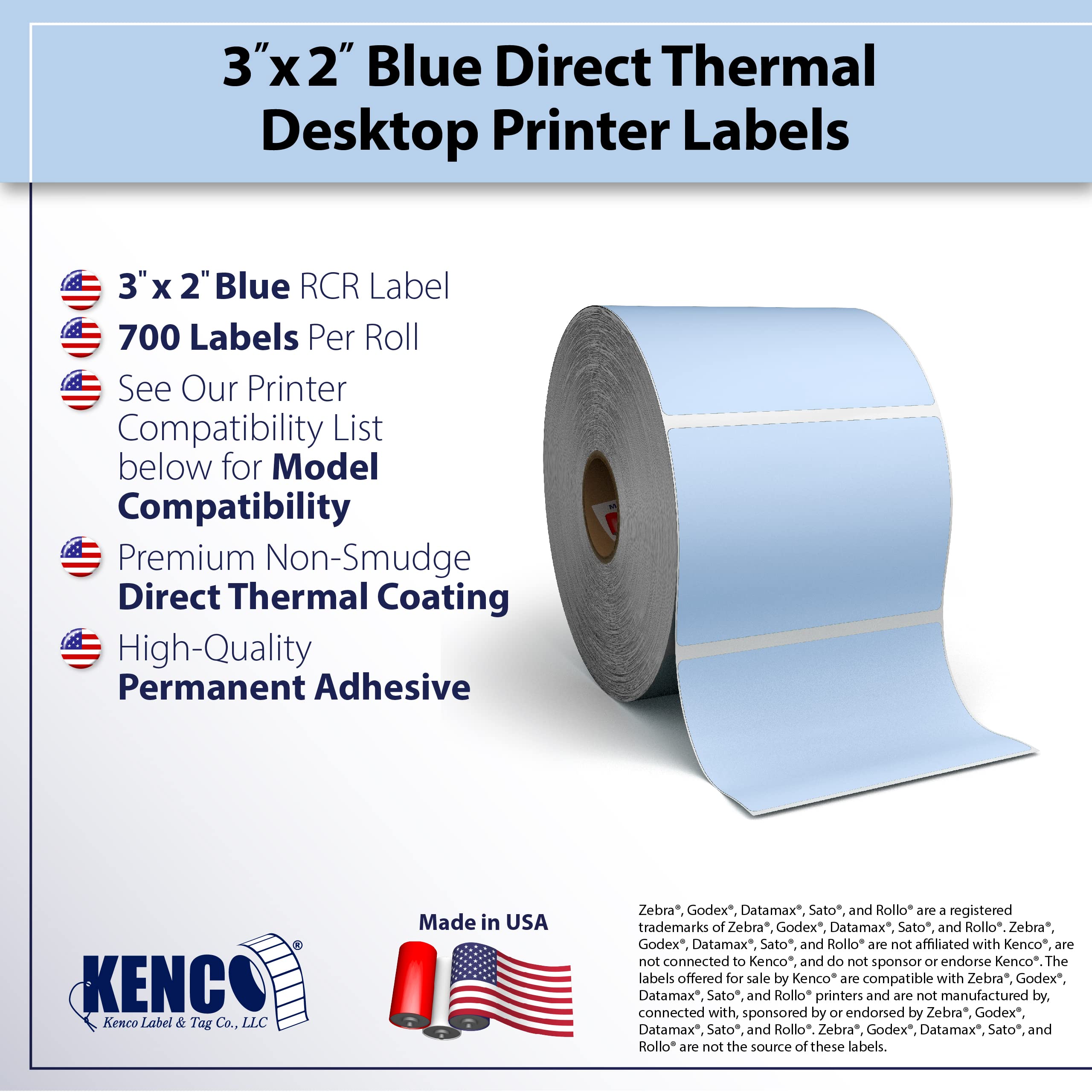 3” X 2" Direct Thermal Perforated Stickers Labels for Barcodes, Address,...