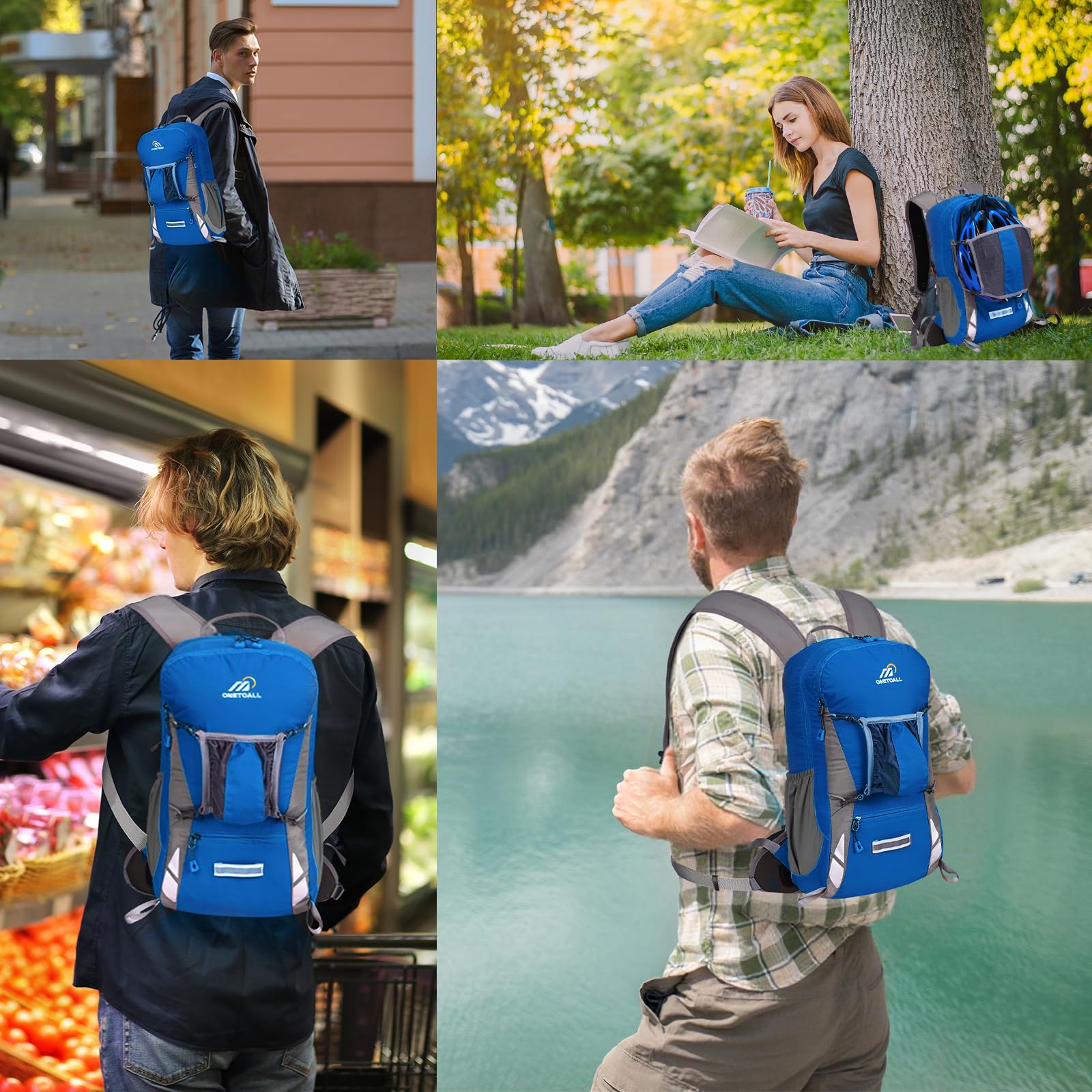 LOCAL LION Zaino Ciclismo con Sistema Schienale, Zaino per Bici con Copertina Antipioggia, Zaino MTB Impermeabile per Uomo Donna, Zaino Sportivo da Campeggio