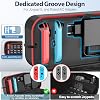 OIVO Switch Tasche für Nintendo Switch/OLED-Modell große Tragetasche für Joycon und EU Netzteil Harte Hülle mit Aufbewahrung für 20 Spiele & Zubehör Rot