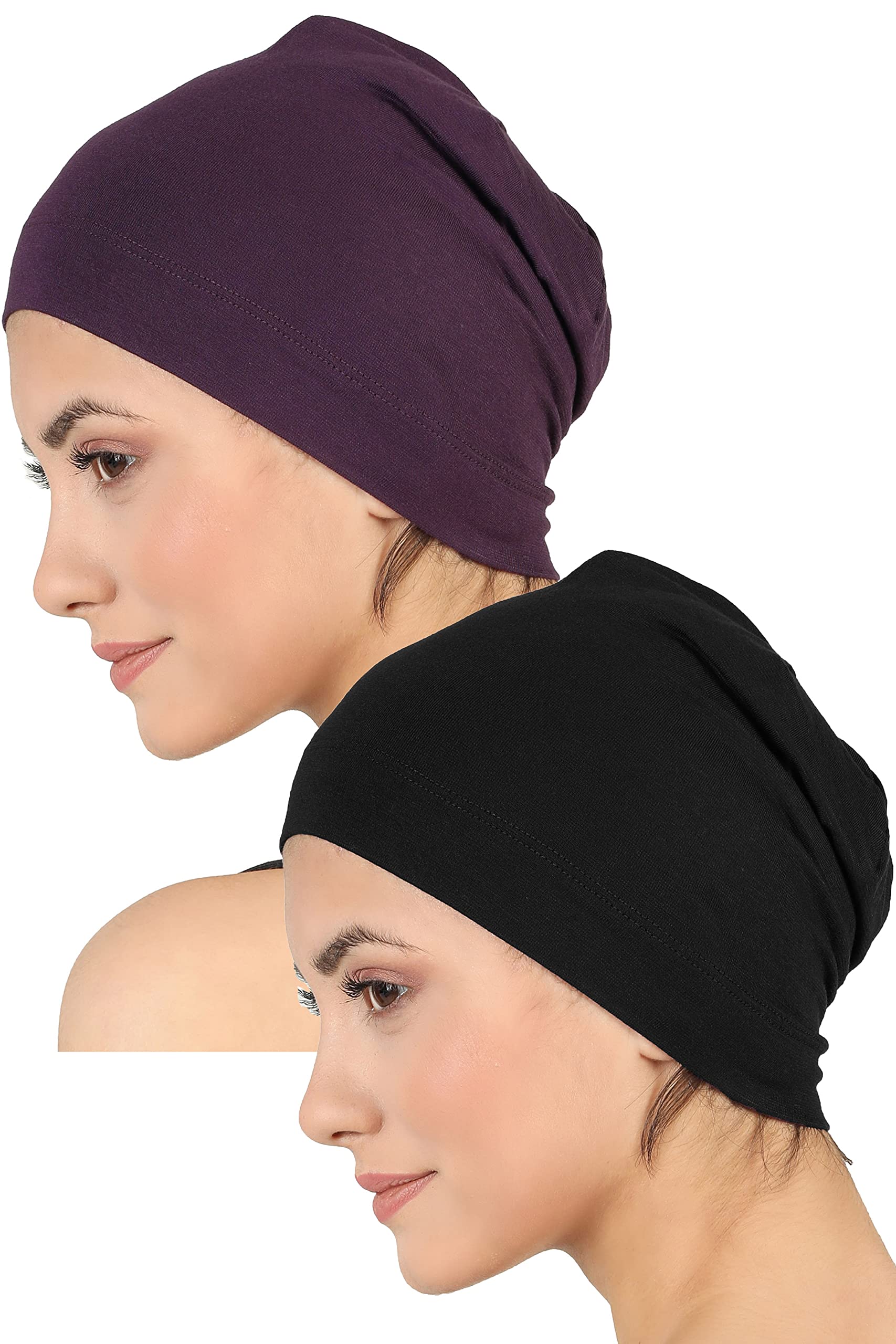 Deresina Headwear Women's X Black - Mulberry Deresina Bamboo Chemo Headwear For & Men – Ultra-Soft, Lightweight, Breathable Sleep Cap, Alopecia And Hair Loss Beanie ( - One Size)
