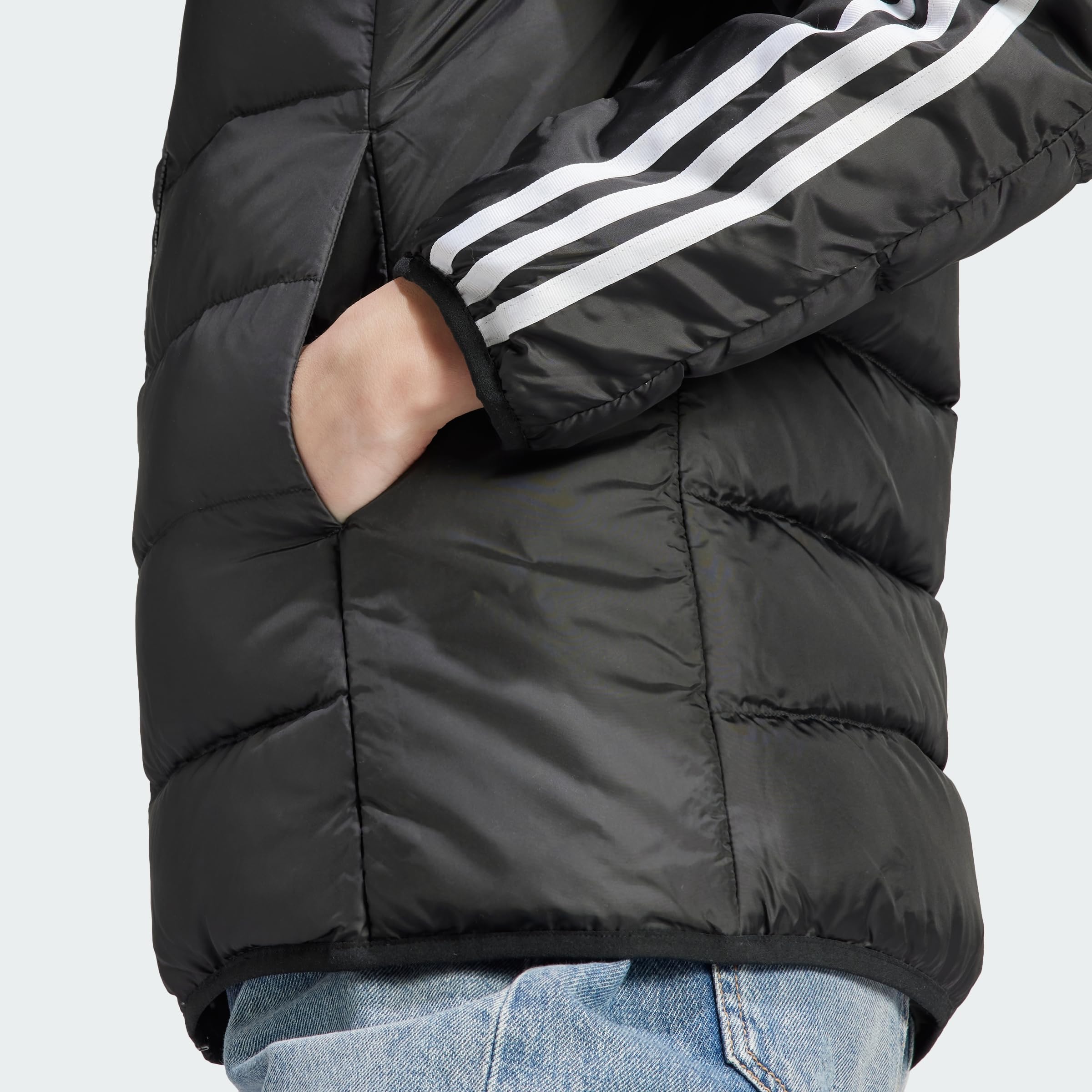 adidas Women Giacca leggera in piuma Essentials con 3 strisce