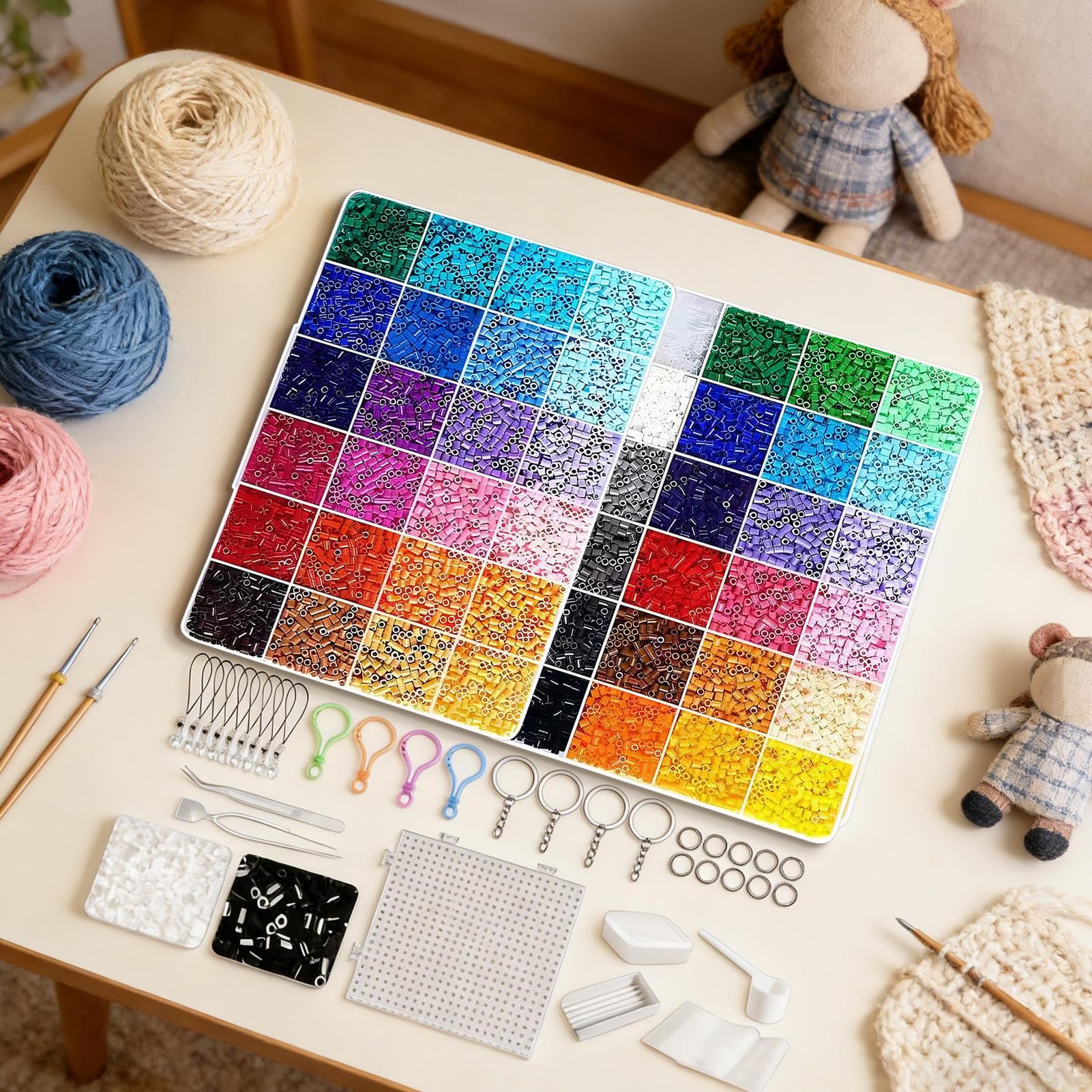 Perline da stirare per, set di attività creative artigianali, kit di fusione di perle, per adulti, compleanni, feste, progetti scolastici, attività familiare, d'interni, favori per feste