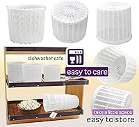 Vista 8 de Molde de queso suave para hacer queso de 3 cuartos de galón - Molde para hacer queso - Molde en forma de queso crema - Suministros caseros