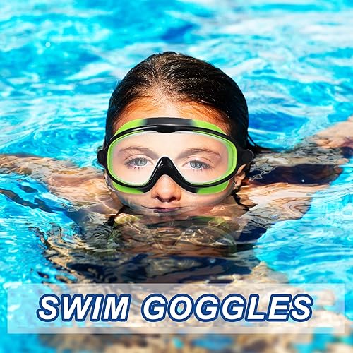 Miniatura 5 de Flutesan 4 Pack Kids Swim Goggles Age 3-15 Antifog Wide View No Leaking Swimming Glasses with Adjustable Strap