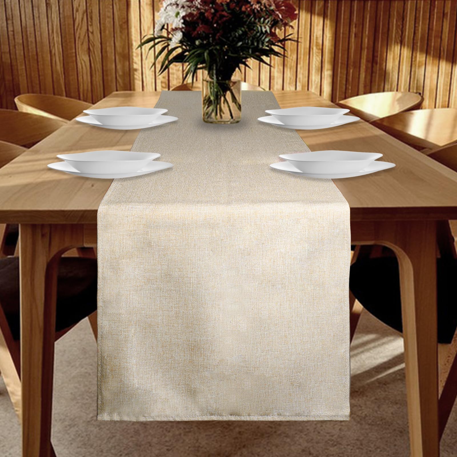 Arvov Tafelloper Lente Oudroze 40x180 Cm - Modern, Afwasbaar & Waterafstotend Linnenlook