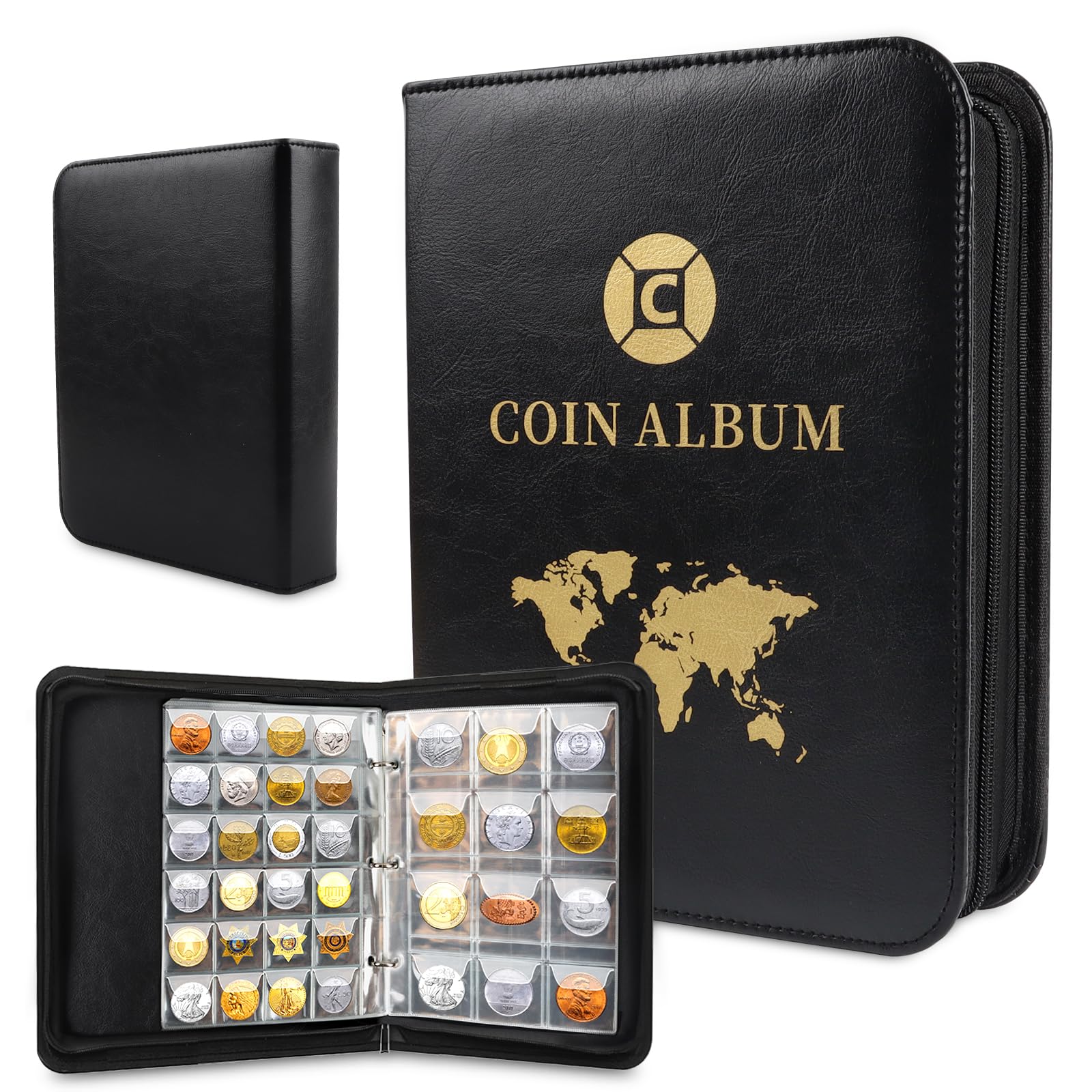 240 tasche Album per monete Collezione di libri Porta