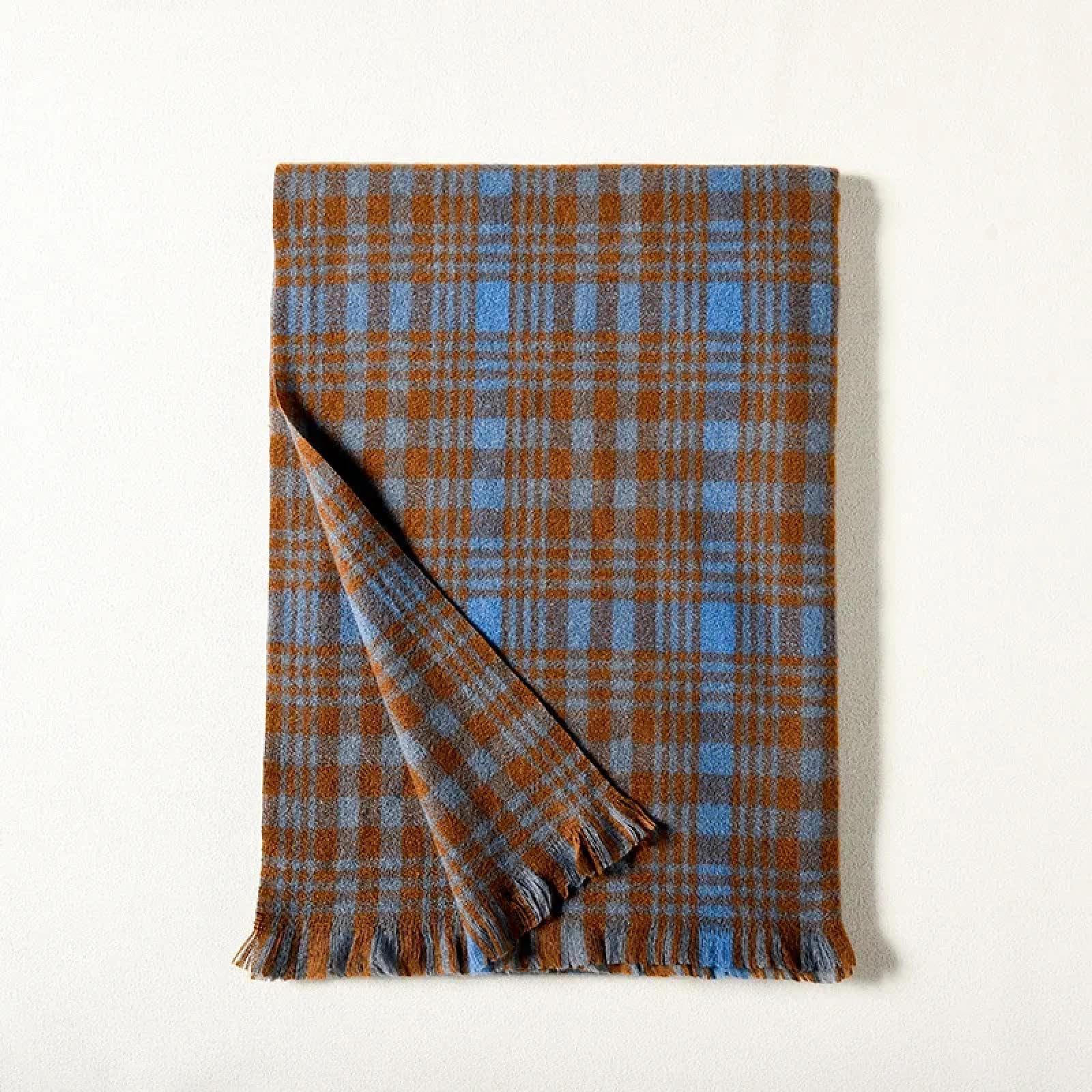 Schals Tücher Halstuch Scarf Damen Winter Vintage Schal Damen Schal Schal Bunt Kariert Warm Schal Für Damen