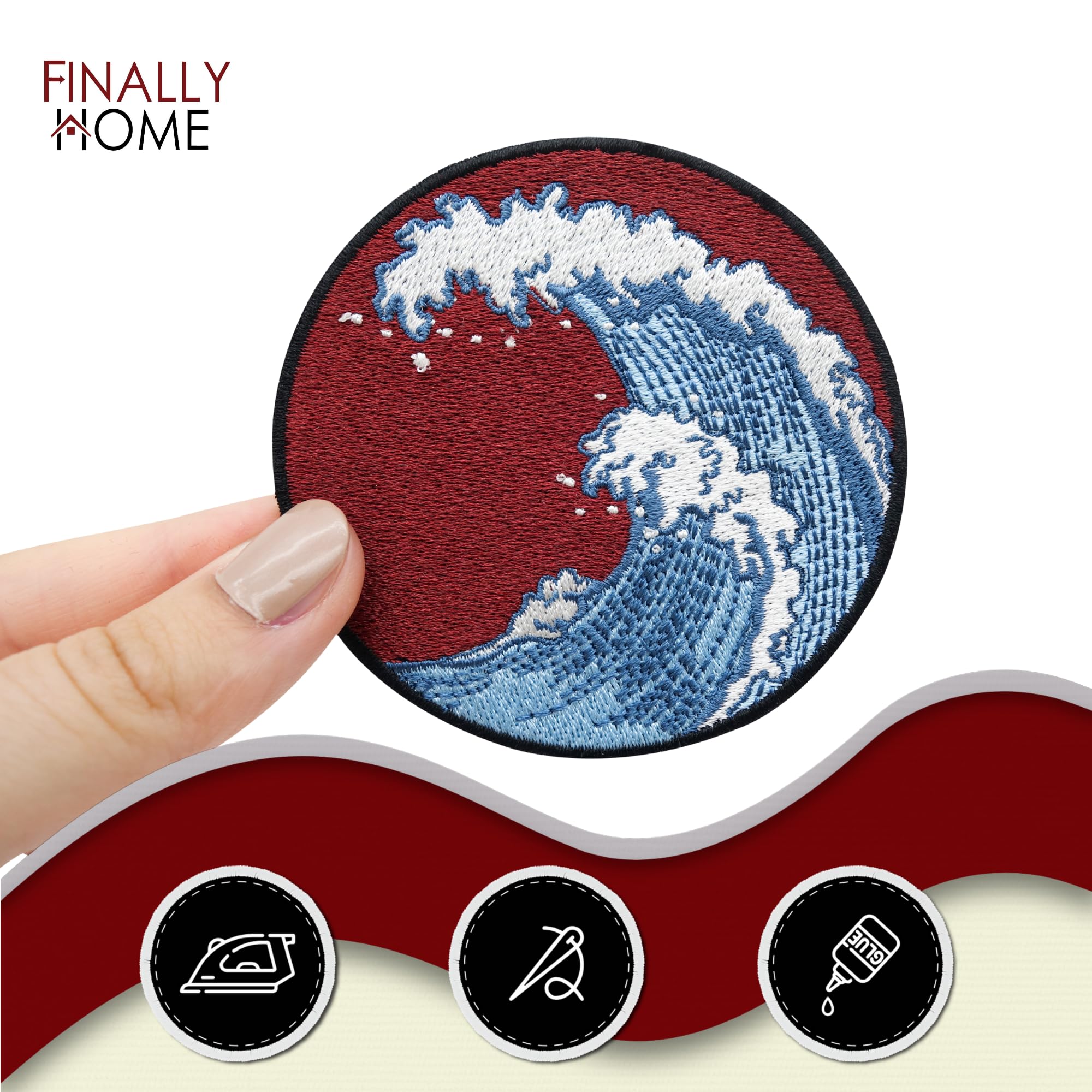 Toppa Termoadesiva Per Tessuti Bambini Finally Home Waves