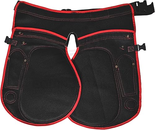 Miniatura 7 de Equine Care Chaps para mujer  Delantal de cuero y lona de 23 pulgadas  Equipo esencial para la zapata de caballos