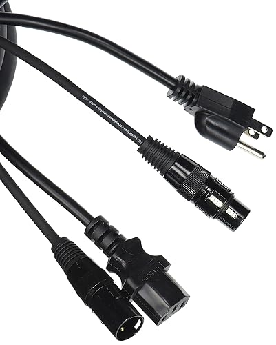 SKAC25 a 25 ft AC (IEC Cable to Edison) and Audio Signal (XLR) Cable