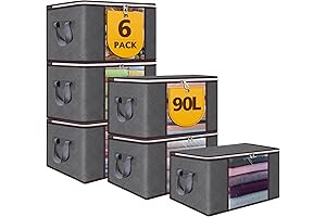 90L Foldable Blanket Storage Bags with Lids