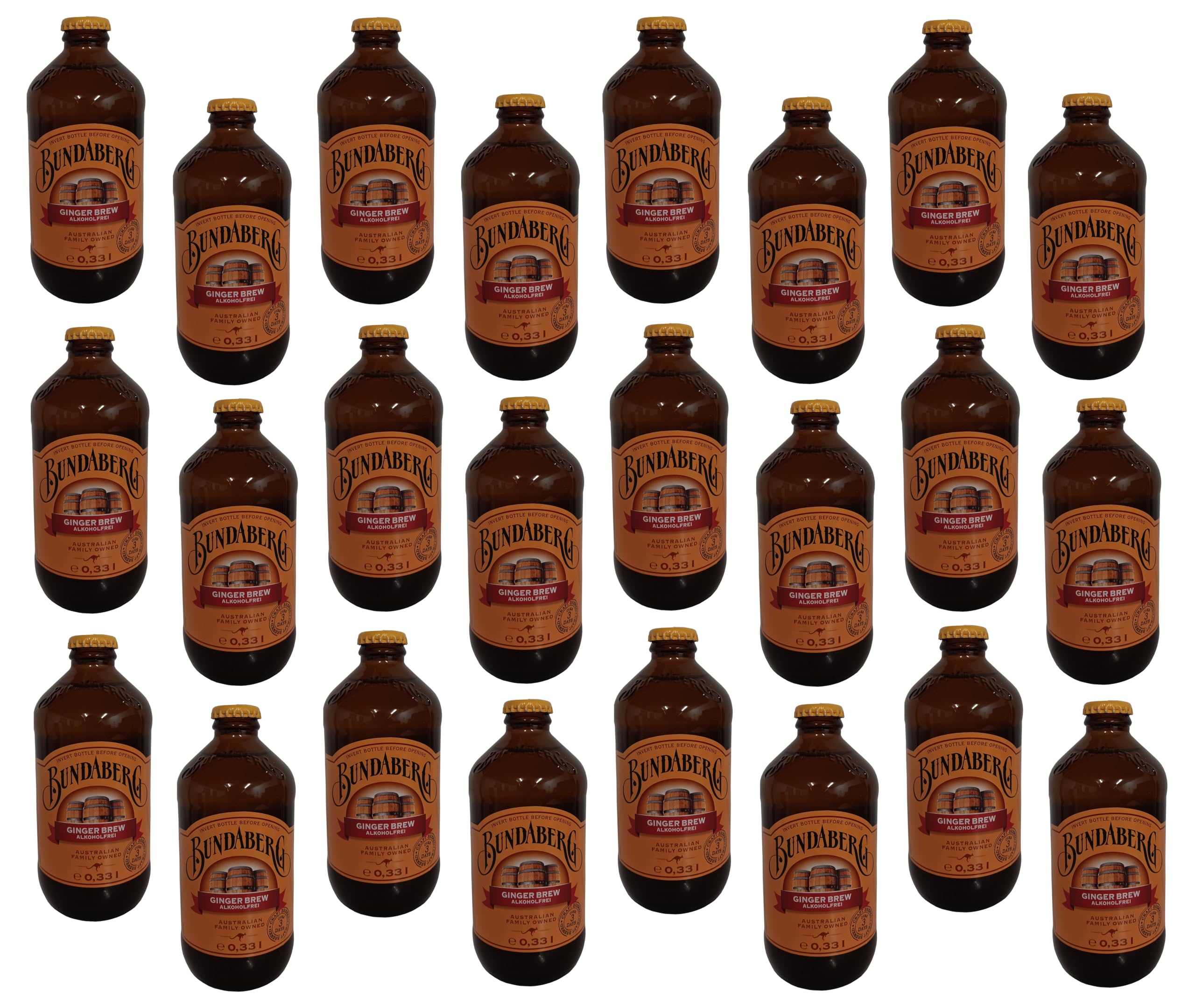 Bundaberg Ginger Brew (kein Alkohol) 330 ml (Pack of 24)