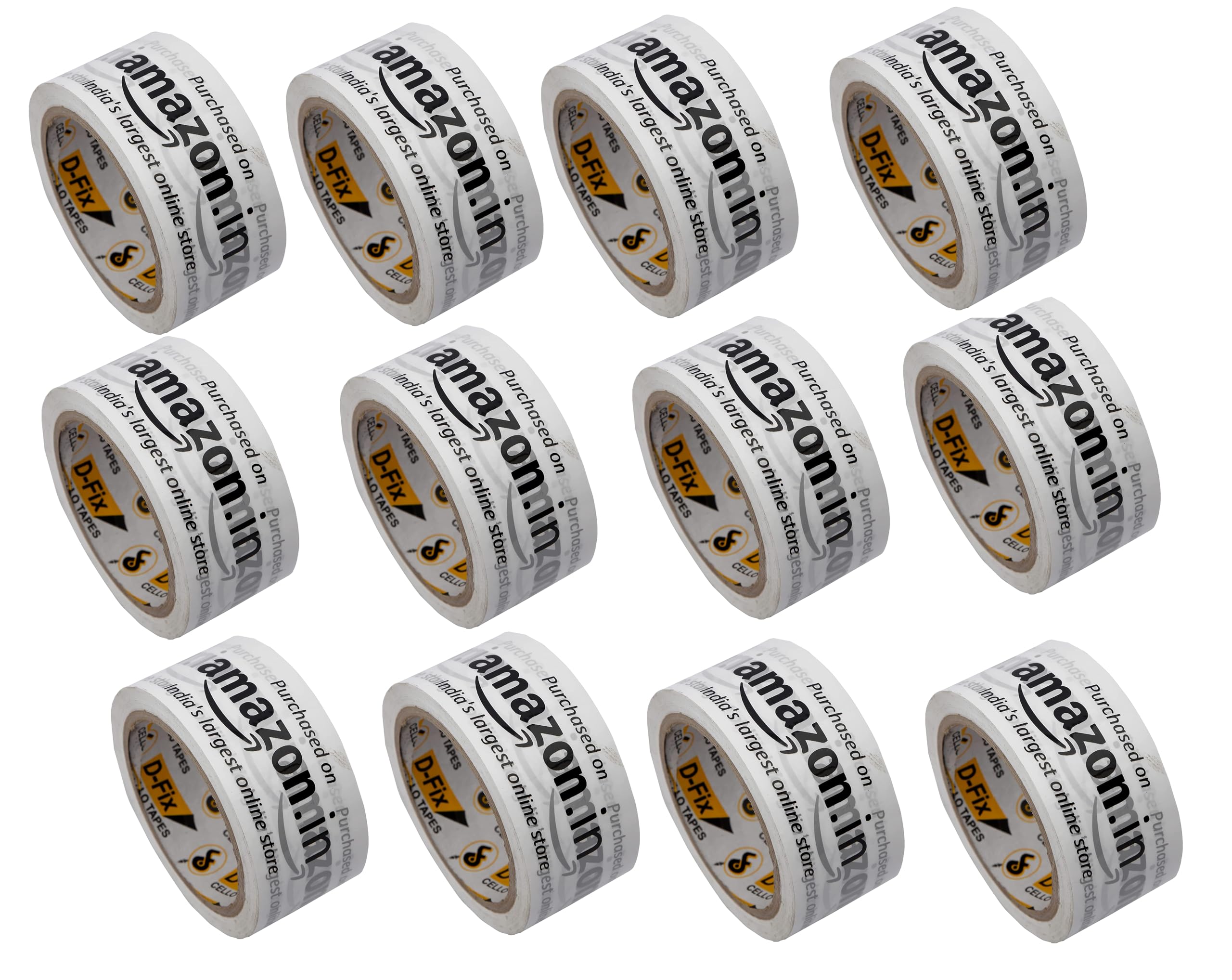 D-fix® Amazon.in White Packaging Tape Roll Pack of-12, (2 Inch - 65 Mtr, 40 Micron) for Packing Boxes (B0BKT4V2X5) Amazon Price History, Amazon Price Tracker