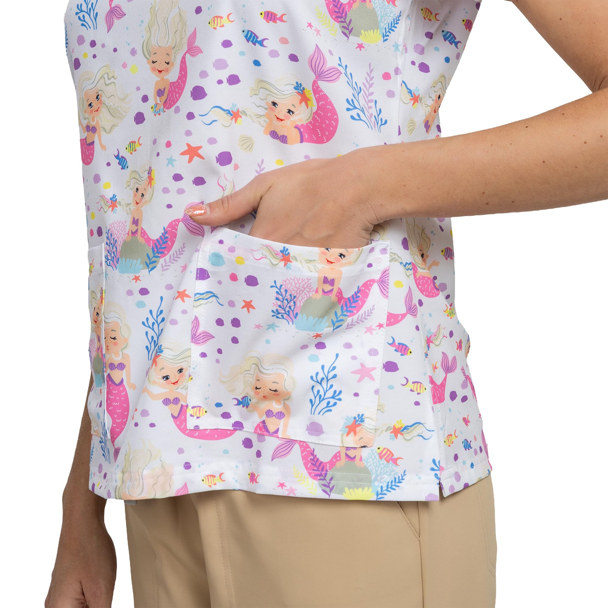 B-well Isabella Casacas Sanitarias Mujer Manga Corta Cuello V Elastano
