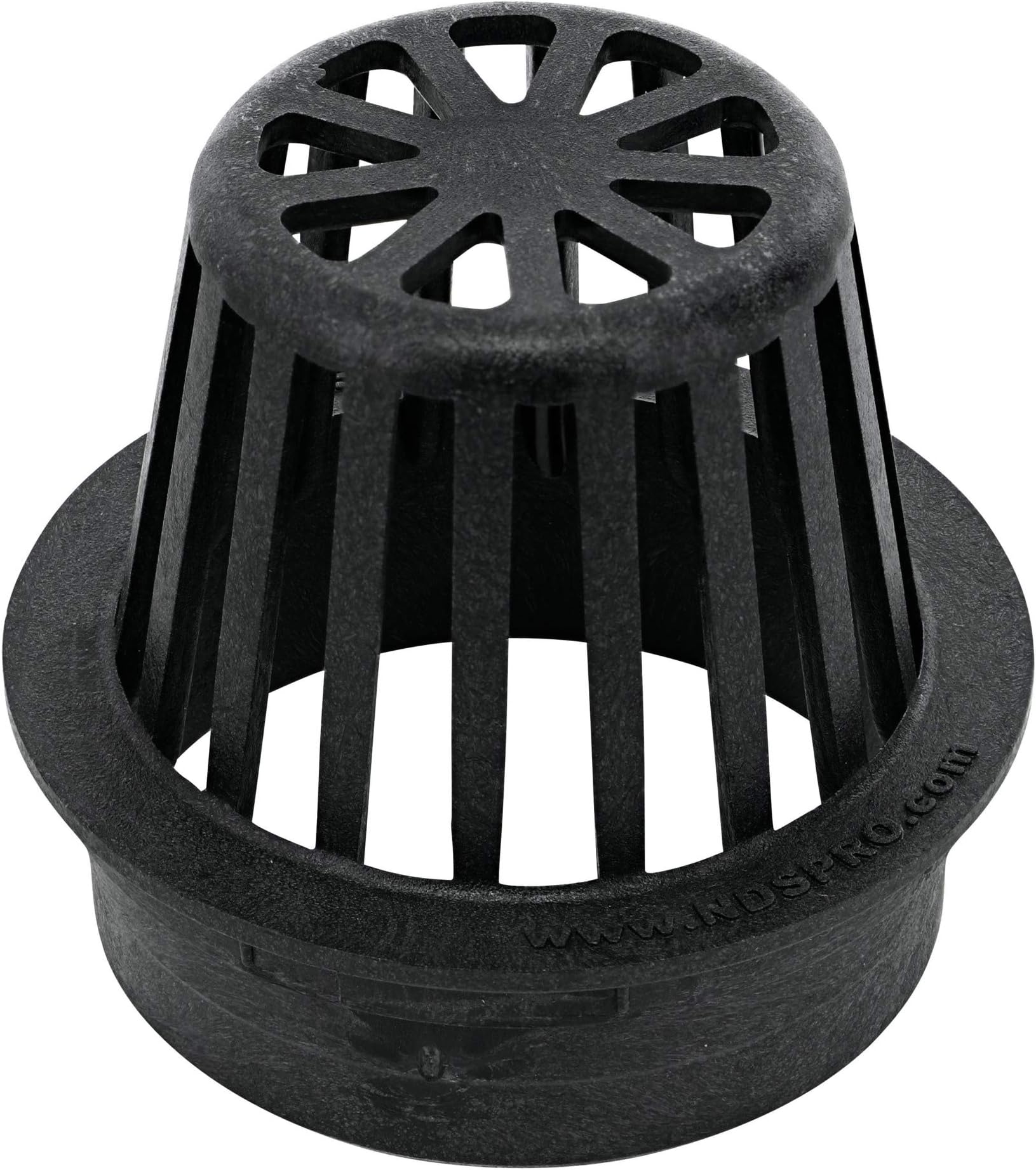 NDS 78 4" Atrium Grate, Black Fits 4 in. Drain Pipes & Fittings, 4"