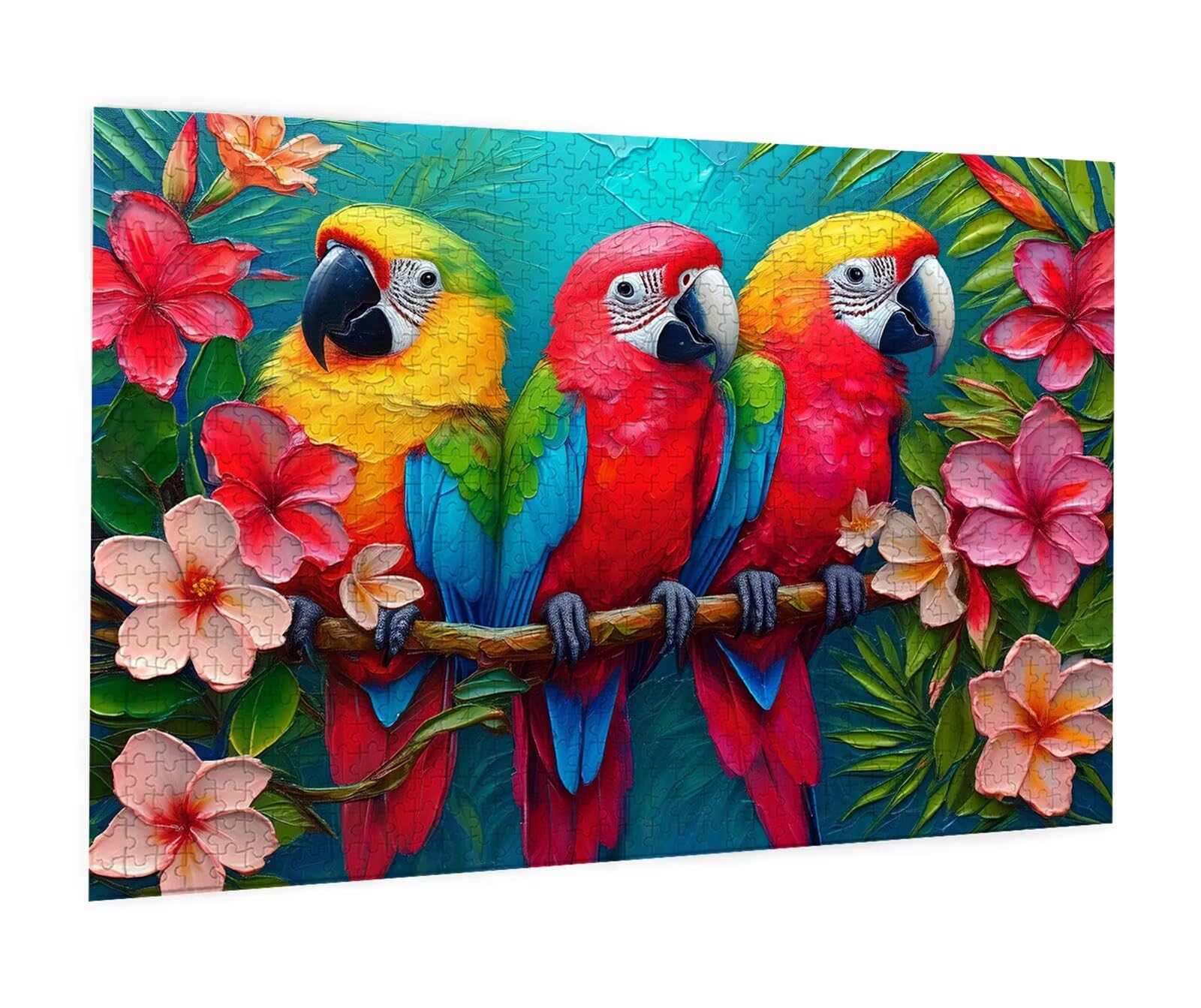 Puzzle 2000 Pezzi per Adulti e Ragazzi, Puzzle Fiore Jigsaw Giochi Rilassamento e Intelligence, Jigsaw Pappagallo per Gioco Familiare, Idea Regalo Uomo e Donna, Consigliato a Partire dai 14 Anni S-215