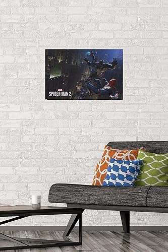 Miniatura 2 de Trends International Marvel's Spider-Man 2 - Póster de pared de lucha con veneno, 14.72 x 22.37 pulgadas, versión premium sin marco