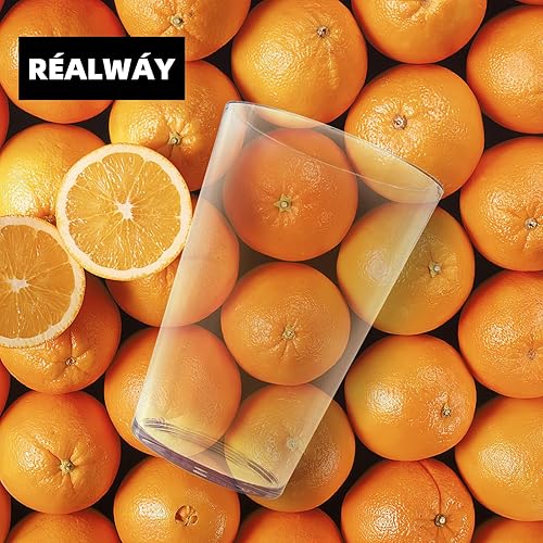 Miniatura 3 de REALWAY - Vasos grandes de plástico reutilizables de 32 onzas, vasos transparentes irrompibles para té helado, juego de 6 vasos apilables para