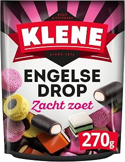 Klene Engelse Drop I English All Sorts Soft and Sweet Licorice Mix I 270g 9.5 ounce
