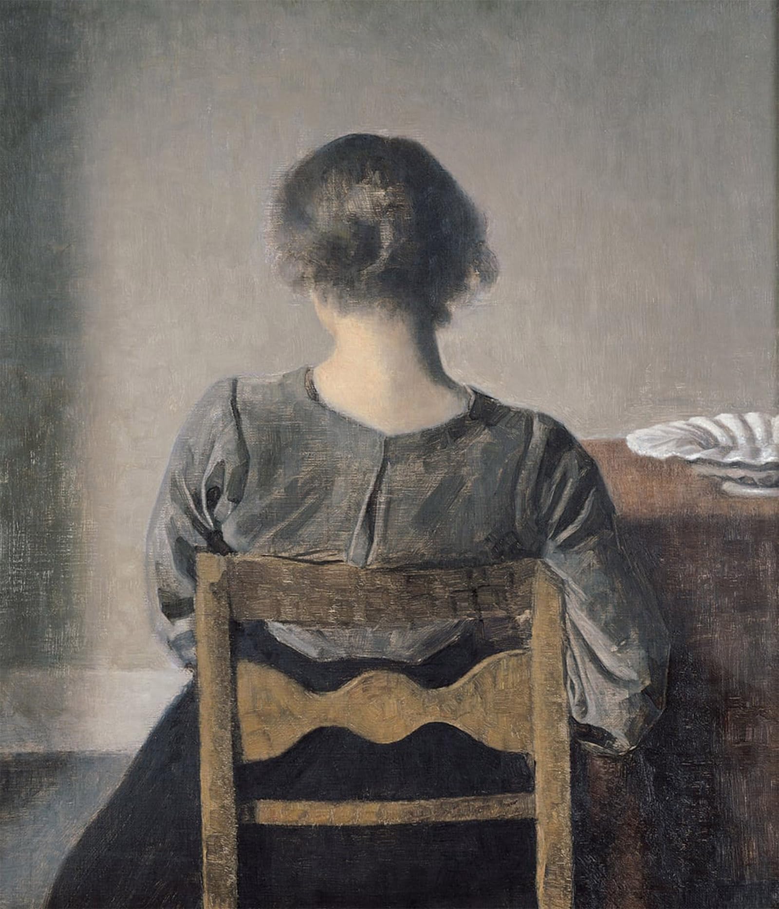 POSTERIIk Vintage Art Print Images Pictures Print Rest by Vilhelm Hammershoi Modern Colour Posters for Office Home Decor 60x90cm