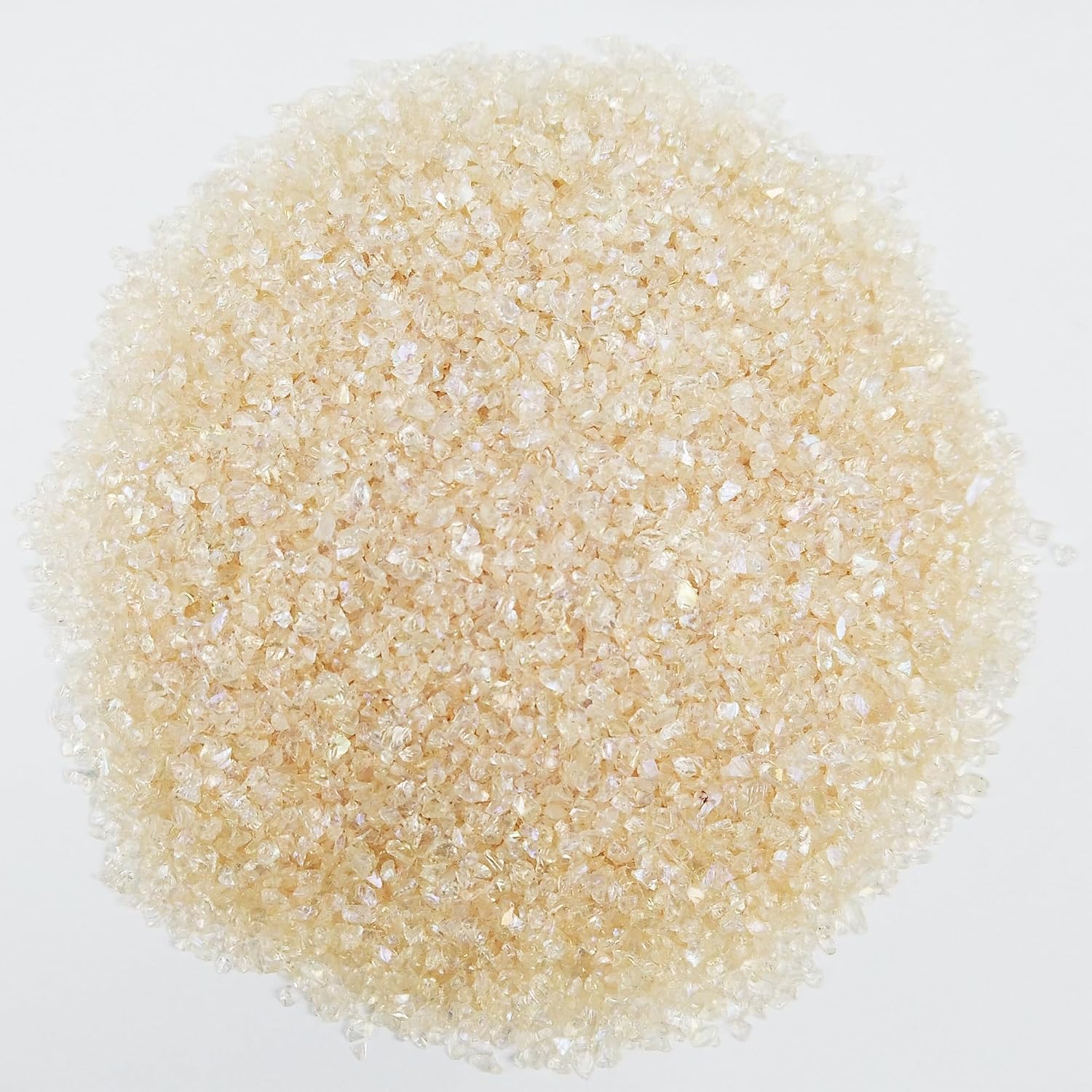 TWINKLING Colorful Crushed Glass Glitter, Broken Glass,Craft Glitter, Glass Gems Chips for Adult Resin Art Epoxy Crafts, Nail Art, Geode Painting,Jewelry Making, 2-4mm, 200g/7oz. (Champagne)