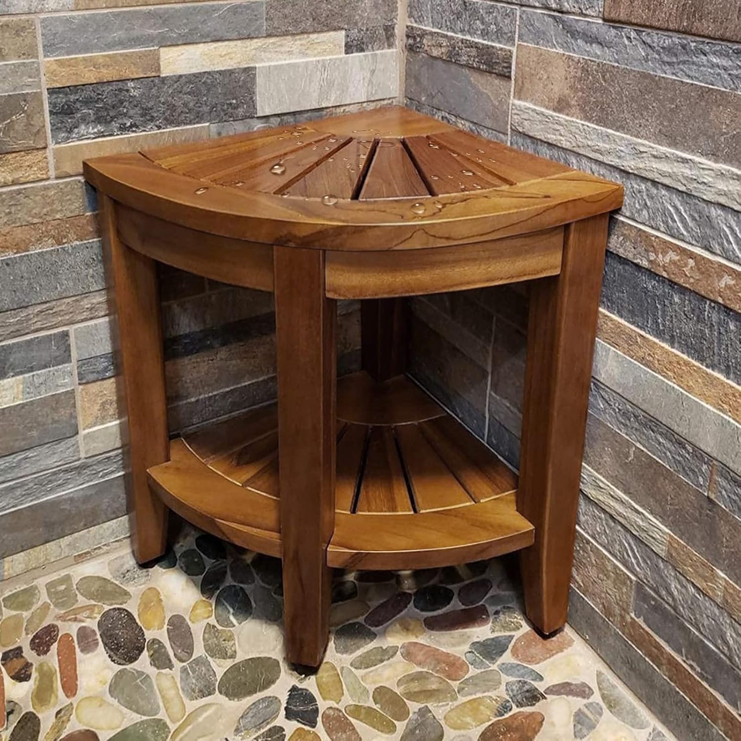 Buy TEAKMAMA Teak Shower Bench 18” Shower Benches for Inside Shower