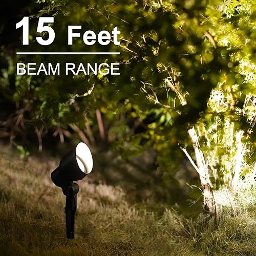 Miniatura 5 de GOODSMANN Paquete de 8 luces de paisaje de bajo voltaje, reflectores de paisaje de 3 W LED de 200 lúmenes con bombilla reemplazable de 12 V CA con